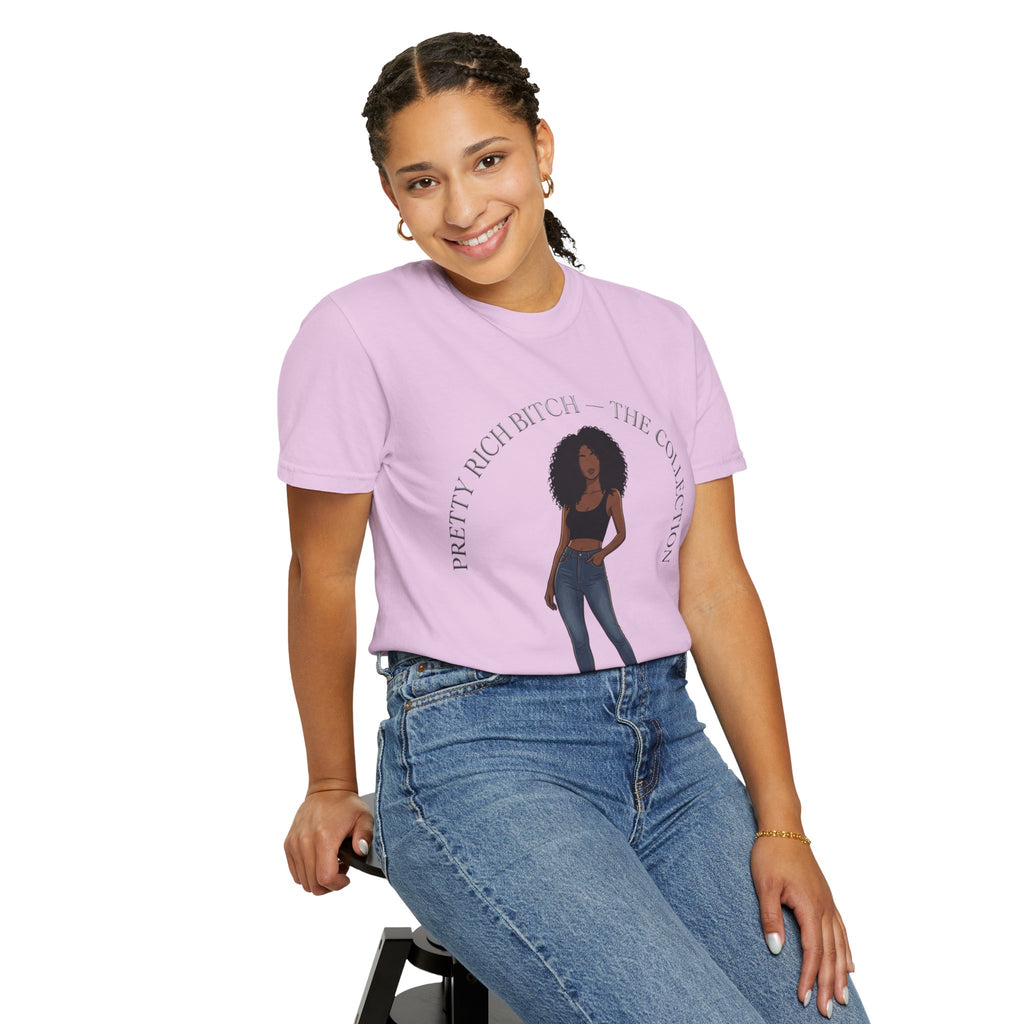 Pretty Rich Bitch The Collection by PRB Graphic Tee (Afro Curly Woman) by Power Runs Black