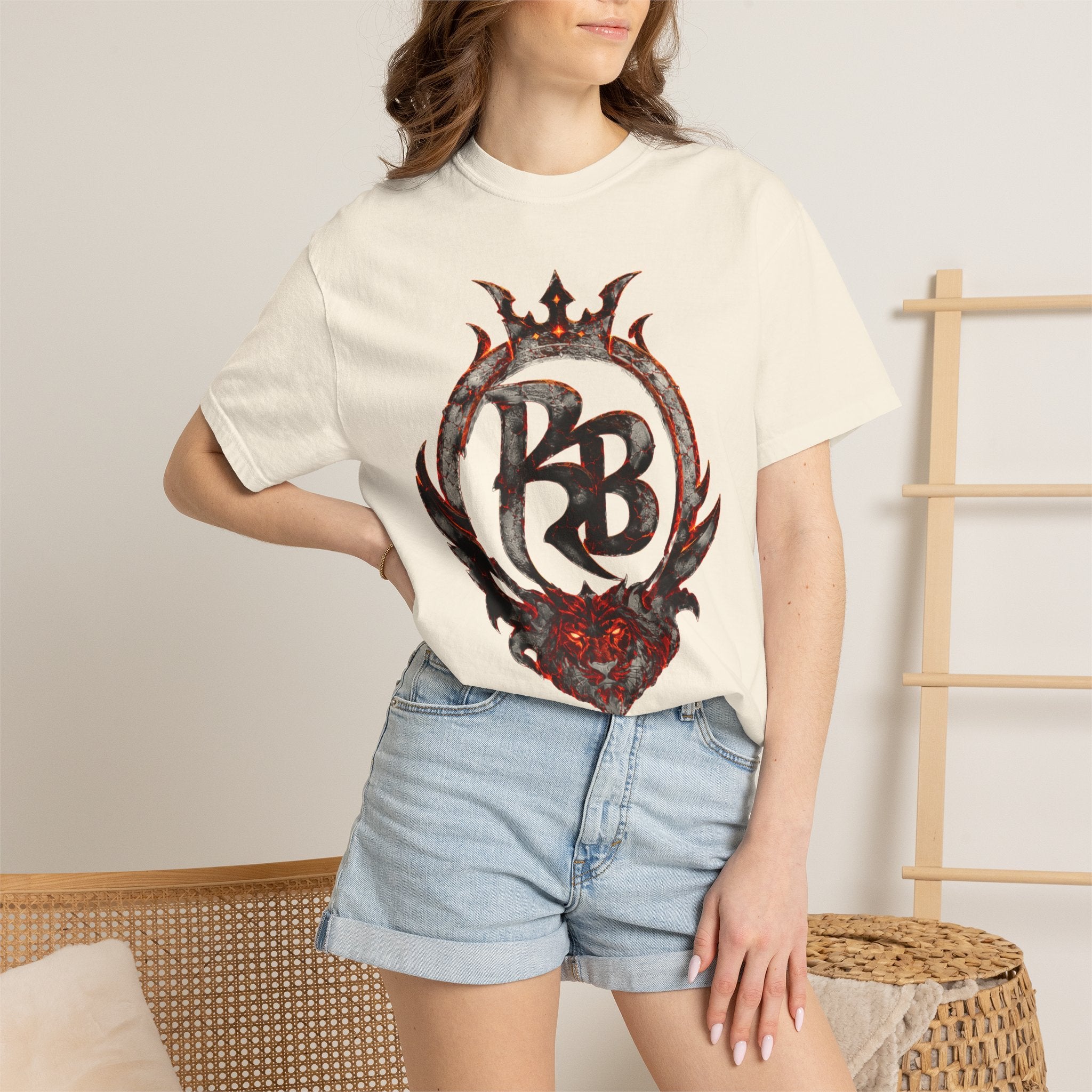 Power Runs Back PRB Flame Logo T-shirt | Fiery Emblem Tee, Grunge Rock Chic by Printify