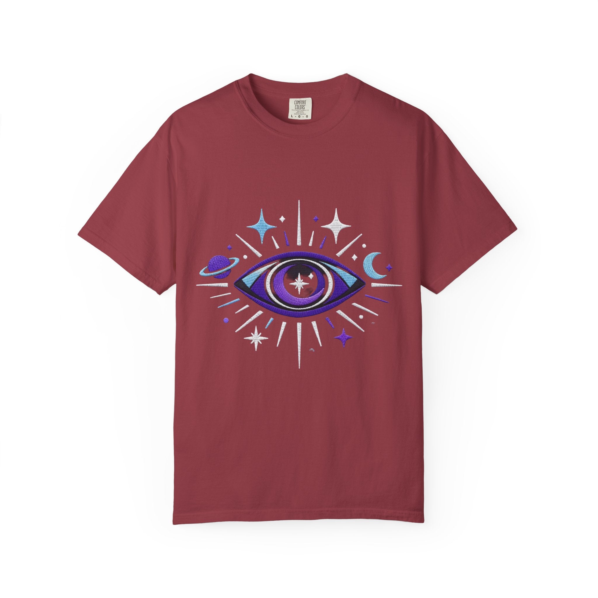 PRB Mystic All-Seeing Eye T-shirt | Cosmic Moon and Stars by Printify
