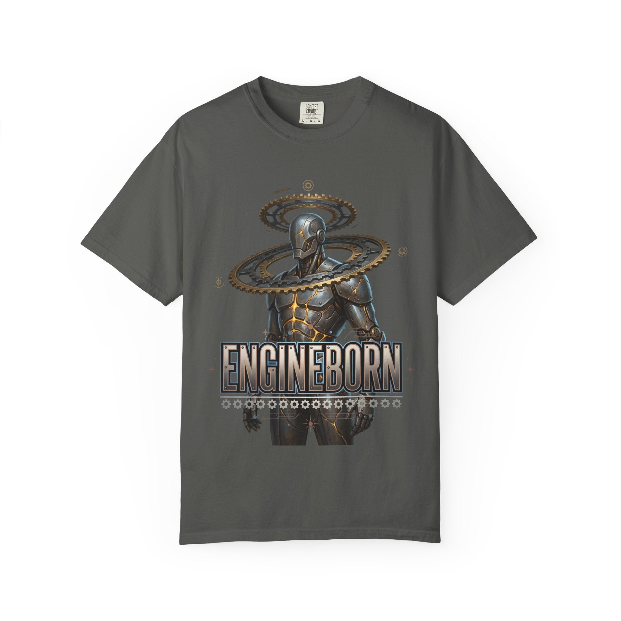 Printify PRB Engineborn Cyborg Figure T-shirt | Futuristic Robot Art - T-Shirt