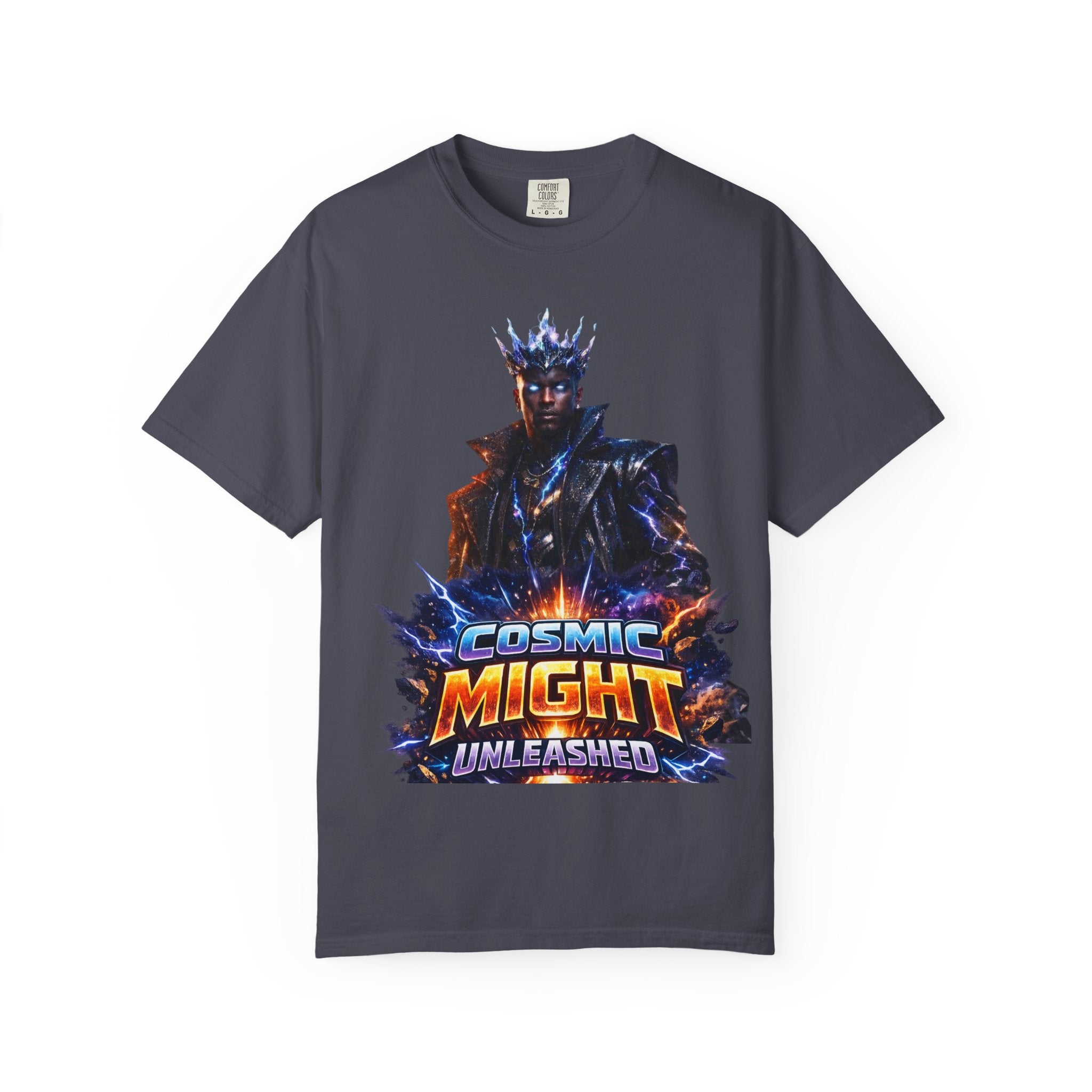 PRB Cosmic Might Unleashed T-shirt | Space Warrior Graphic Tee by Power Runs Black