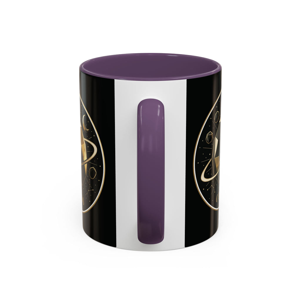PRB Gold Cosmos Design Accent Coffee Mug | The Break, Planet Illustration by Power Runs Black