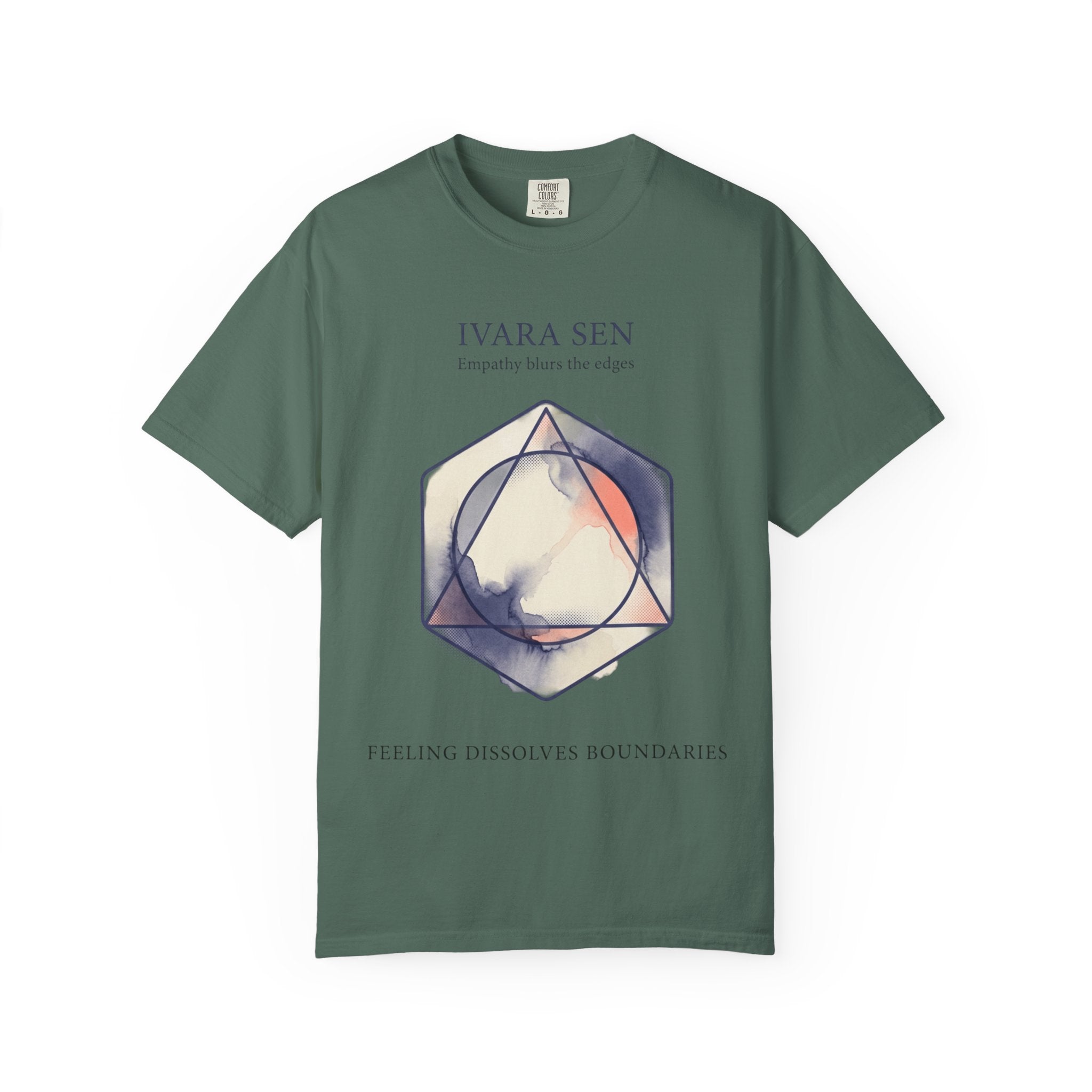 Power Runs Black PRB Abstract Geometric Tee — “Ivara Sen: Feeling Dissolves Boundaries” by Power Runs Black