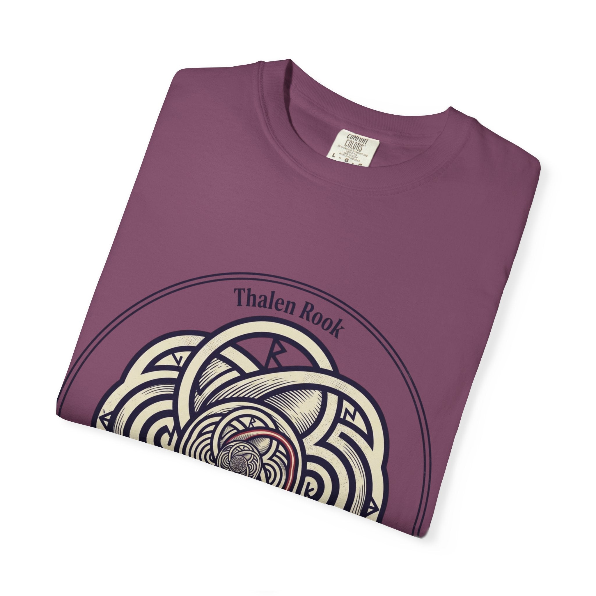 Power Runs Black PRB Thalen Rook Celtic Knot Graphic T-Shirt — "He stared too long..." Quote Tee by Printify