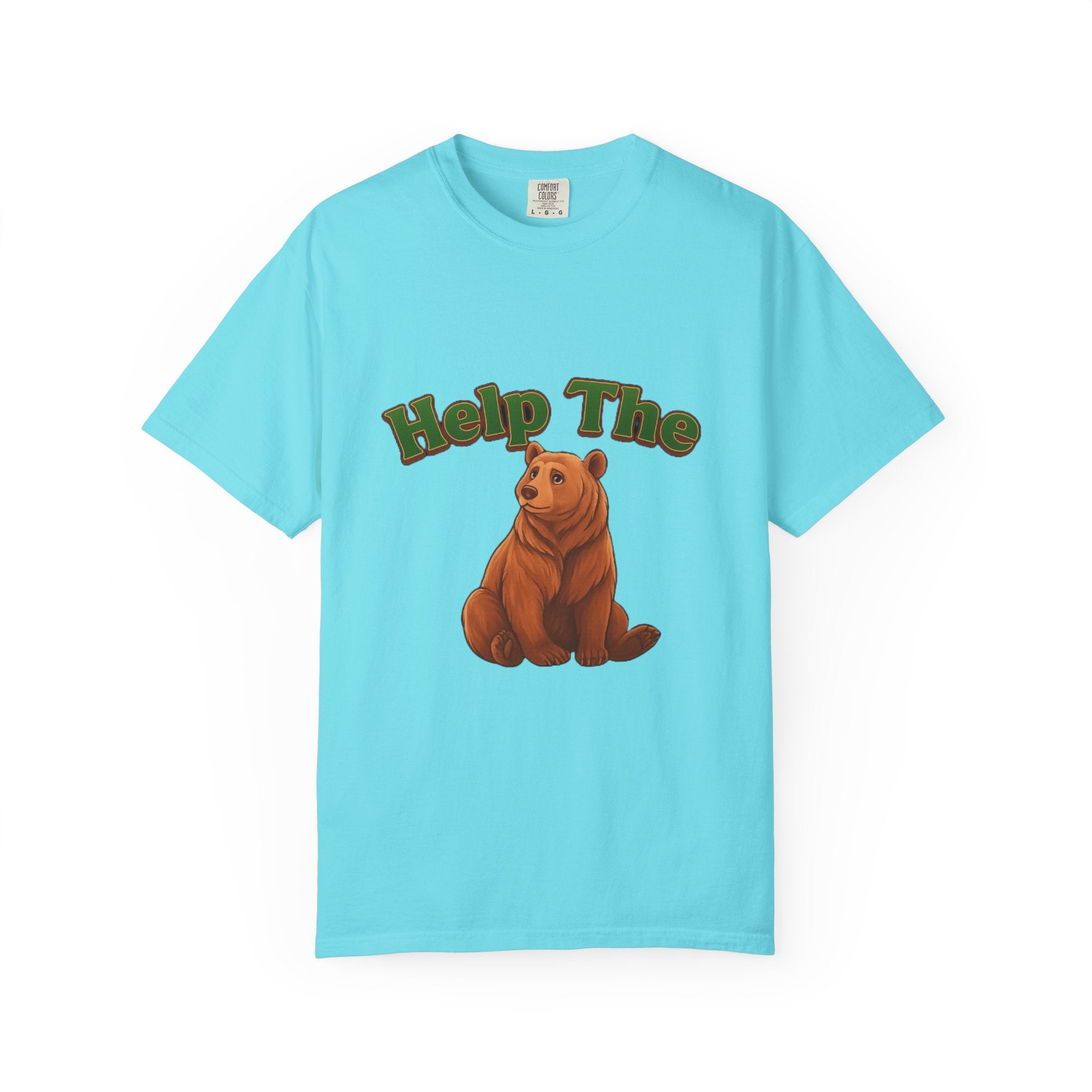 Power Runs Black PRB Help The Bear T-shirt | Cute Sitting Bear Illustration by Power Runs Black