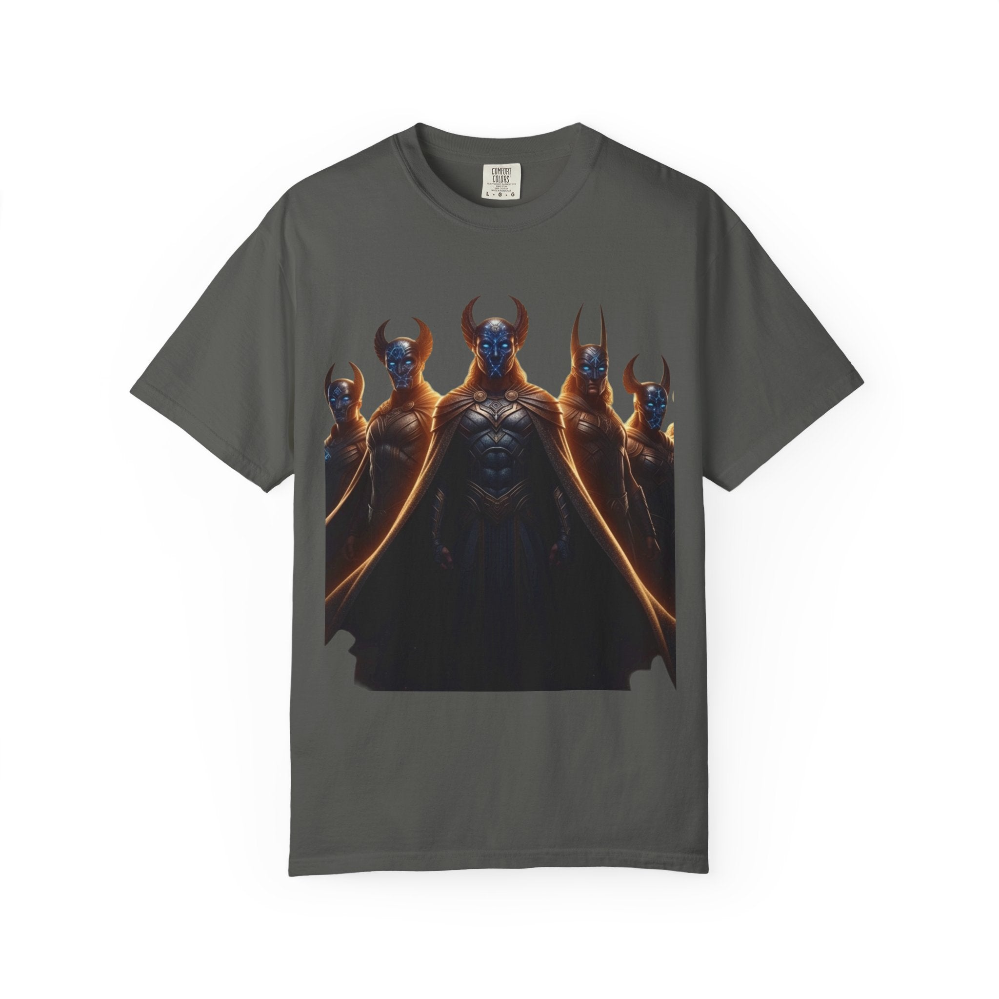 Power Runs Black PRB Dark Legion Graphic T-Shirt — Horned Warriors Fantasy Tee by Power Runs Black