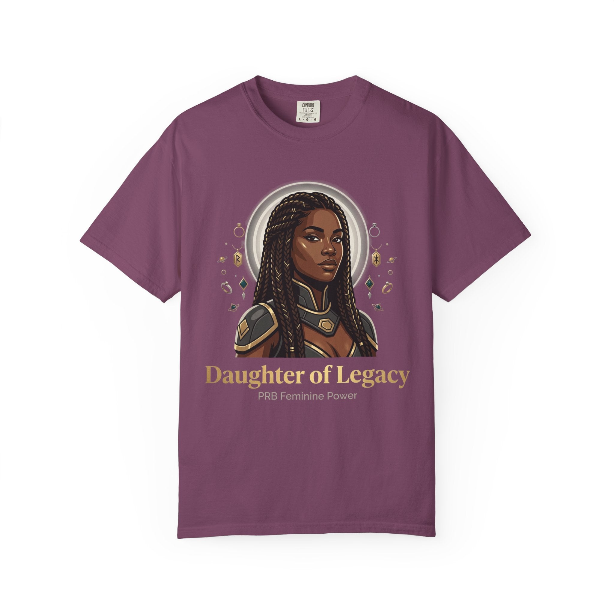 PRB Daughter of Legacy Graphic T-Shirt | Afrocentric Heroine Portrait Tee by Printify
