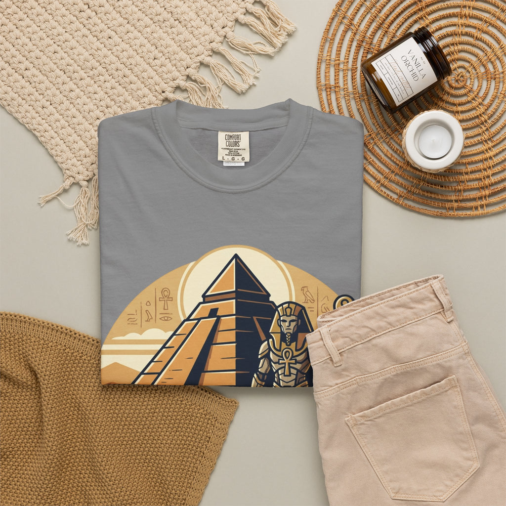 Power Runs Black PRB Guardian Unit T-Shirt — Egyptian Pyramid Sci‑Fi Graphic Tee by Printify