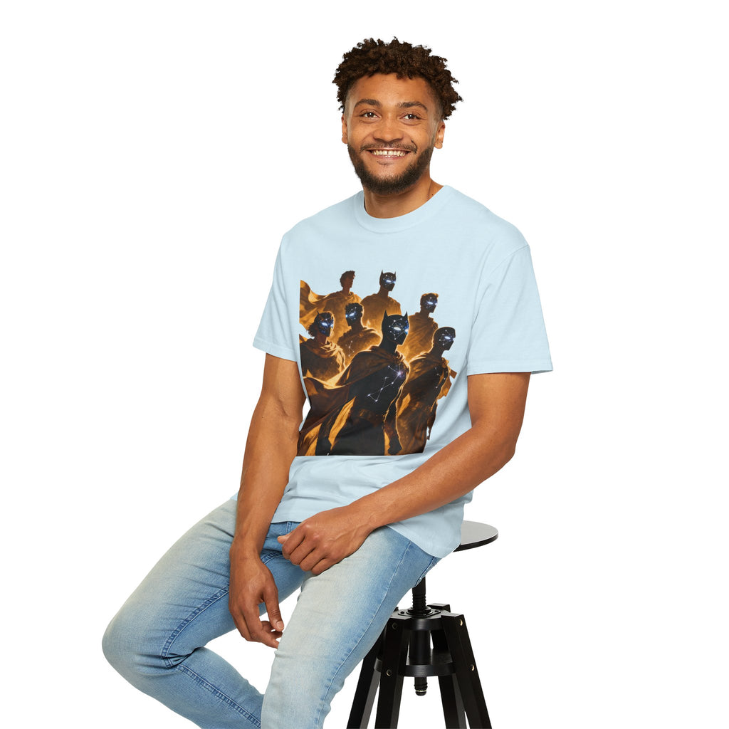 PRB Cosmic Heroes Graphic Tee (Golden Cloaks & Starry Faces) by Power Runs Black