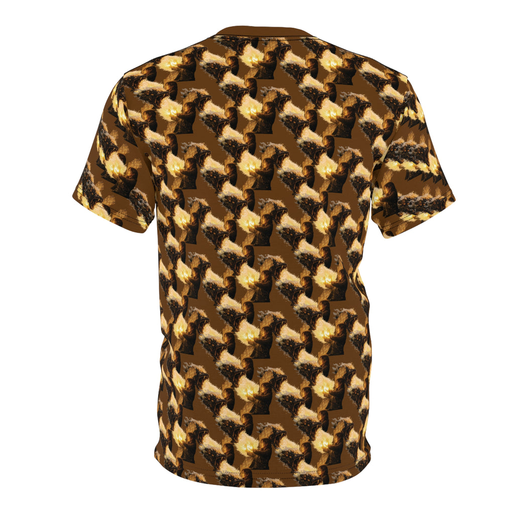PRB Houndstooth Brown All-Over Print Tee by Printify