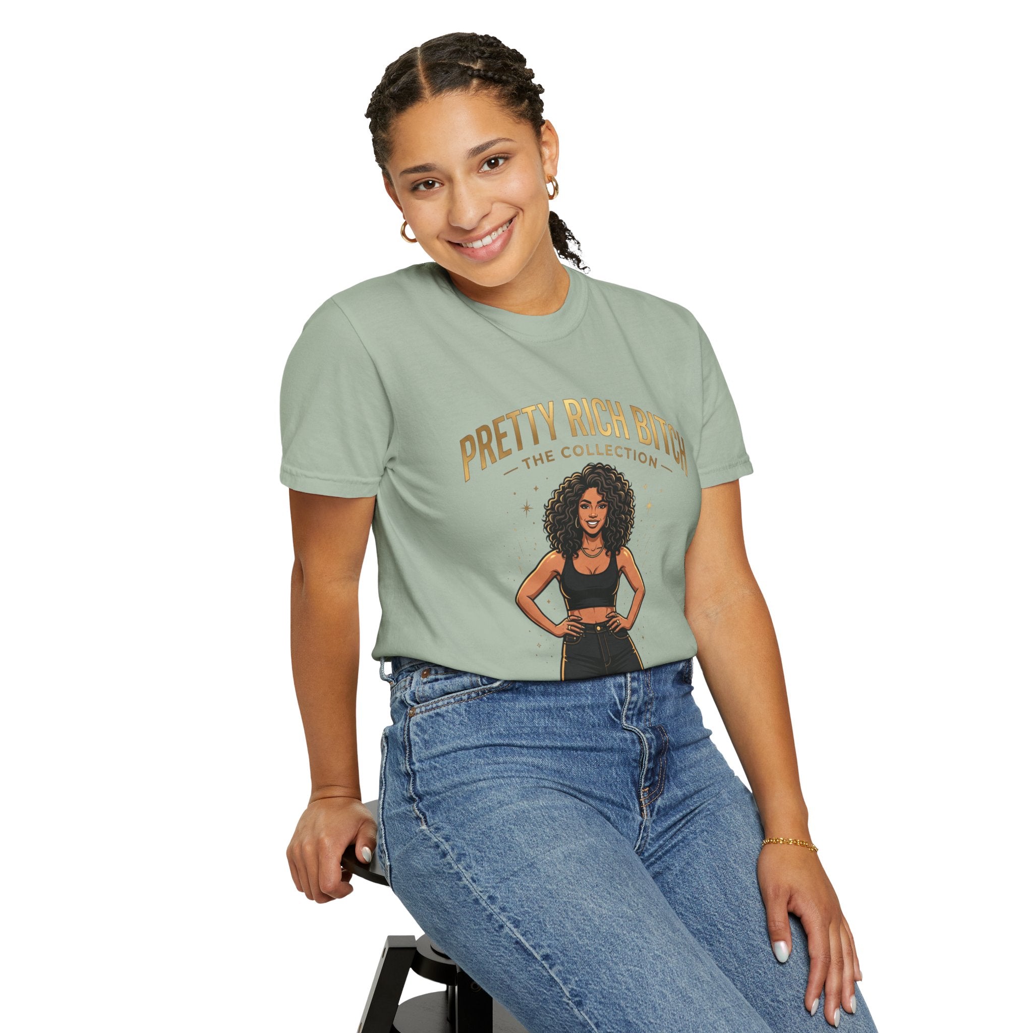Pretty Rich Bitch The Collection by PRB T-Shirt — Empowered Black Woman Graphic Tee by Power Runs Black