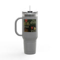 PRB The Glass Between collage travel mug | 40oz insulated tumbler by Power Runs Black