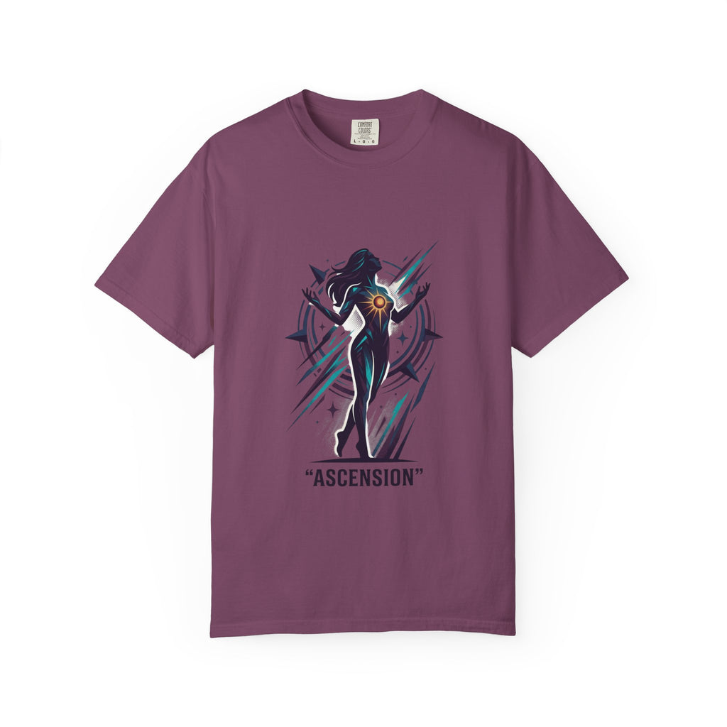 Power Runs Black PRB Ascension Graphic T-Shirt — Cosmic Silhouette Tee by Printify