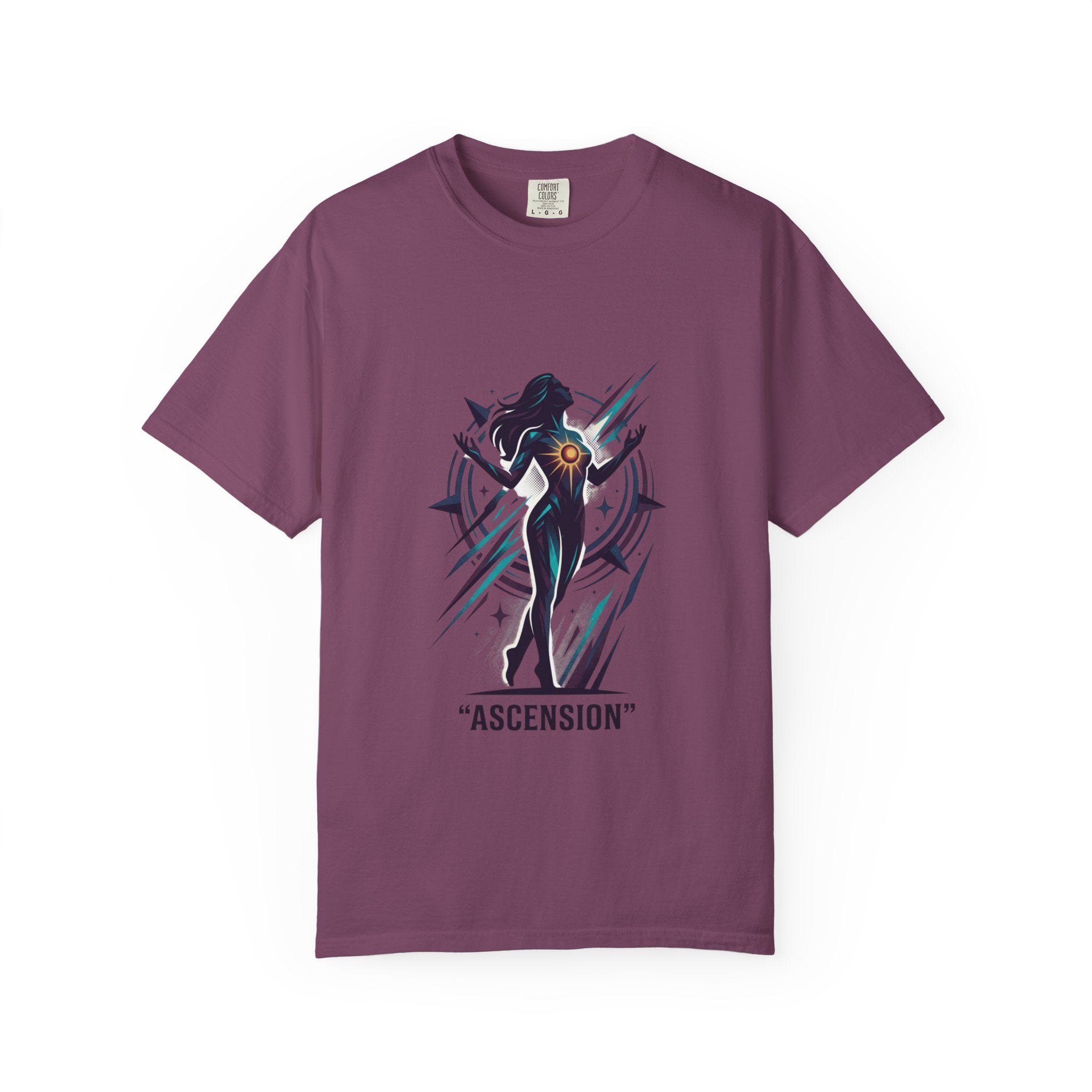 Power Runs Black PRB Ascension Graphic T-Shirt — Cosmic Silhouette Tee by Printify