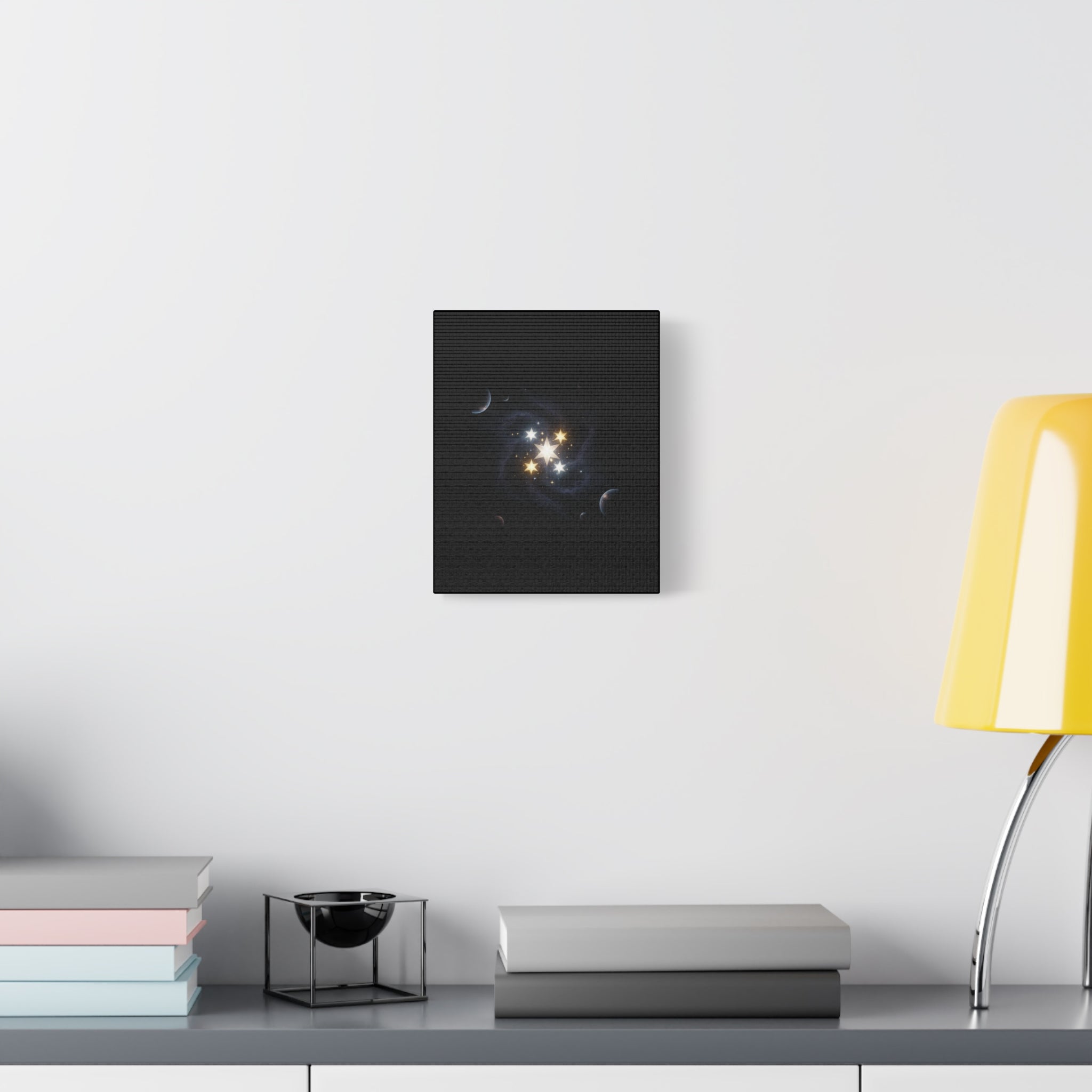 Power Runs Black PRB Glowing Star Constellation Canvas by Power Runs Black