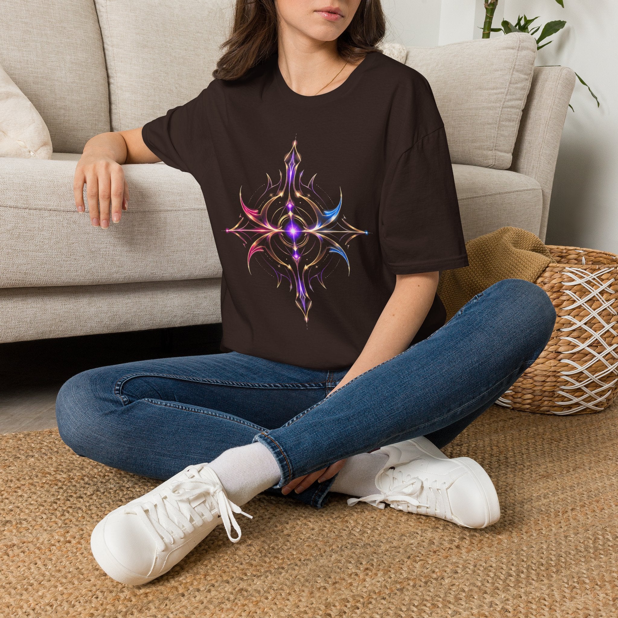 Power Runs Black PRB Pretty Rich Bitch The Collection Mystic Mandala Tee — Subtle Pastel Spiritual Graphic T-Shirt by Printify