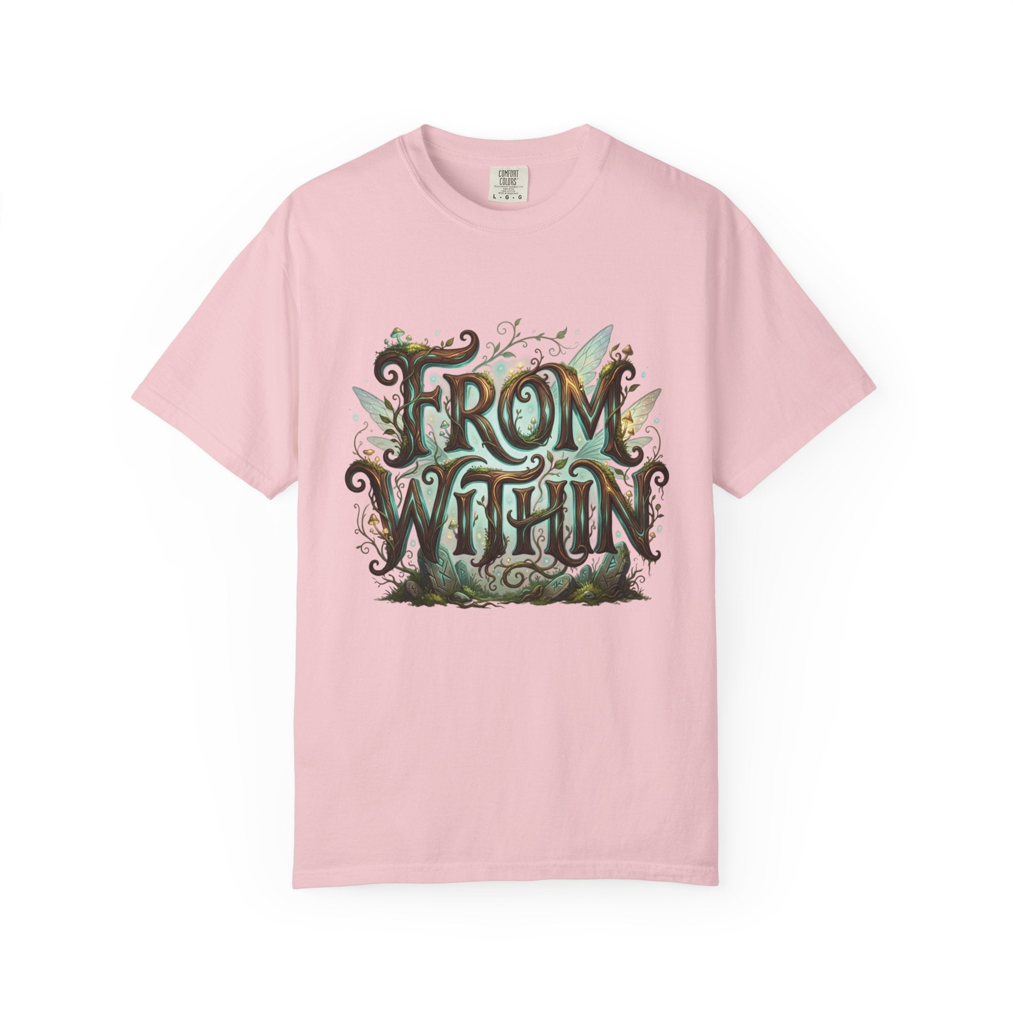 PRB From Within T-shirt | Nature Typography Forest Illustration by Power Runs Black