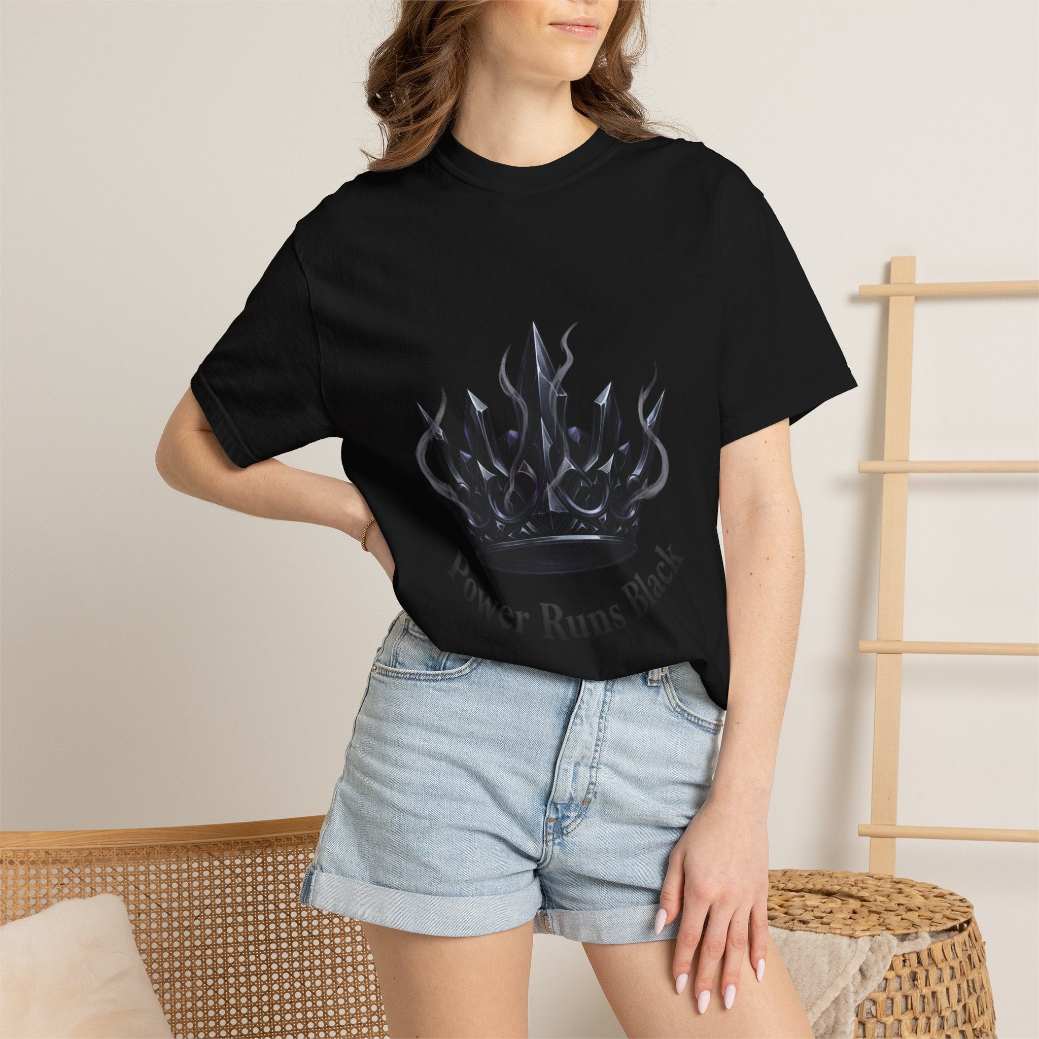 PRB Power Runs Black Crown Graphic T-Shirt by Power Runs Black