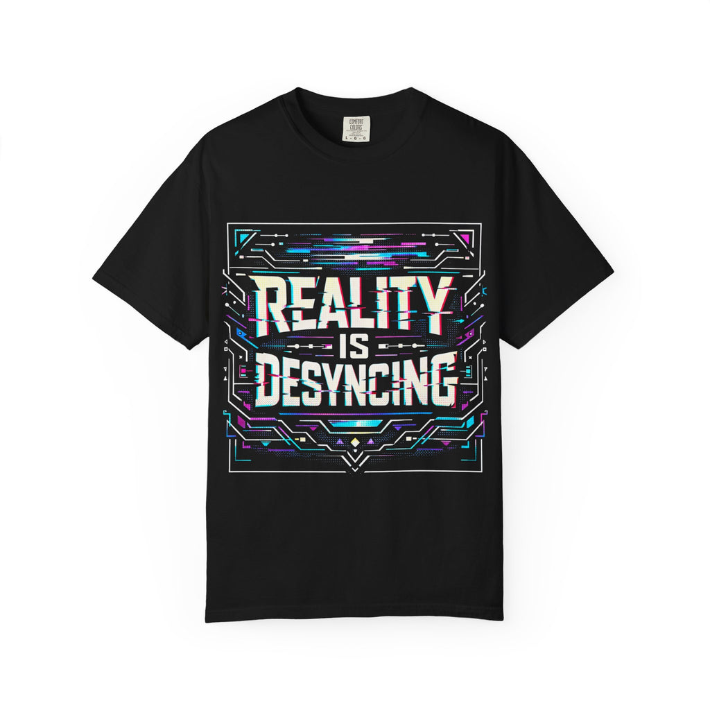 Power Runs Black PRB Glitchy Pastel "Reality Is Desyncing" T-Shirt by Power Runs Black