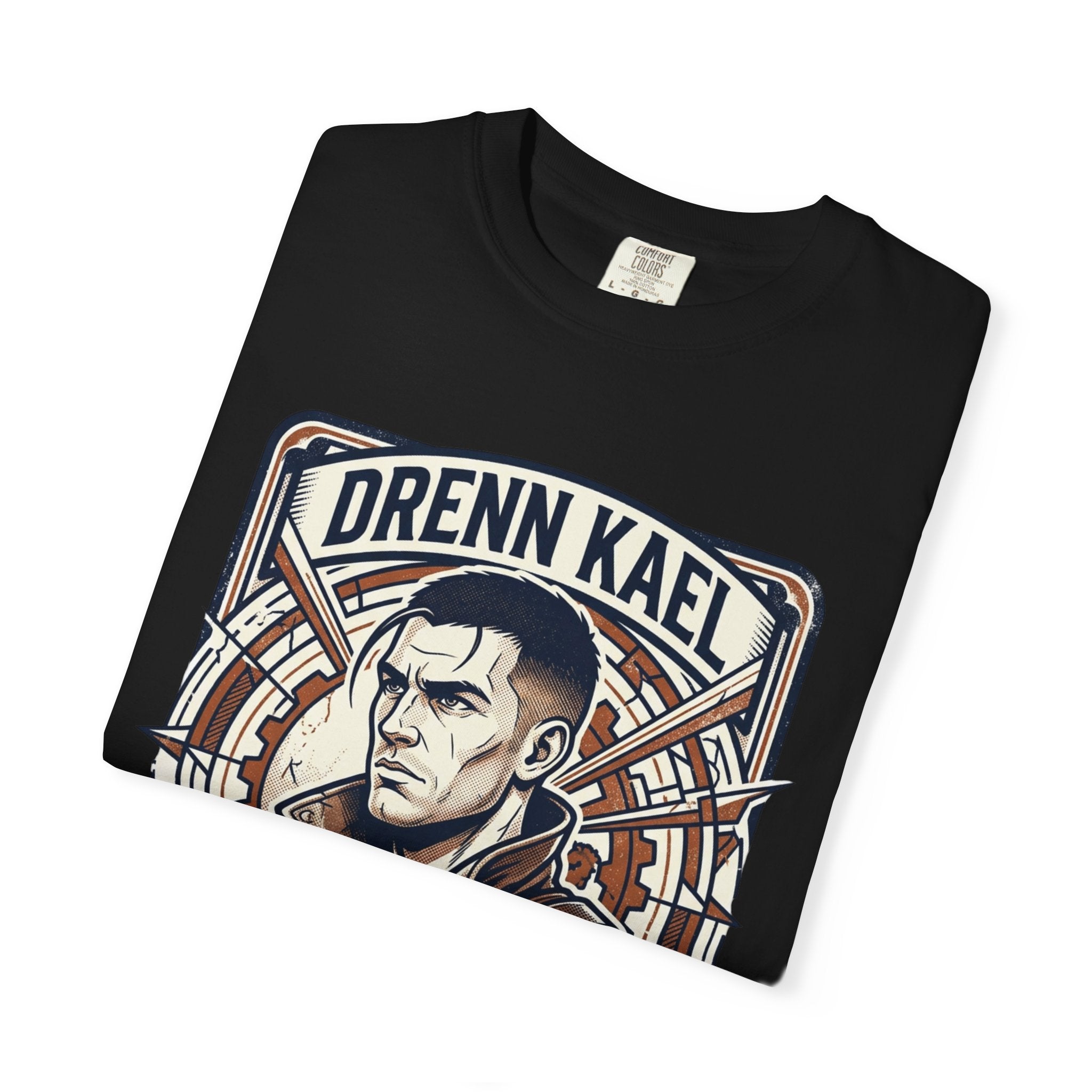 Power Runs Black PRB Drenn Kael Portrait T-Shirt — "Rebellion Twists the Axis" Graphic Tee by Power Runs Black