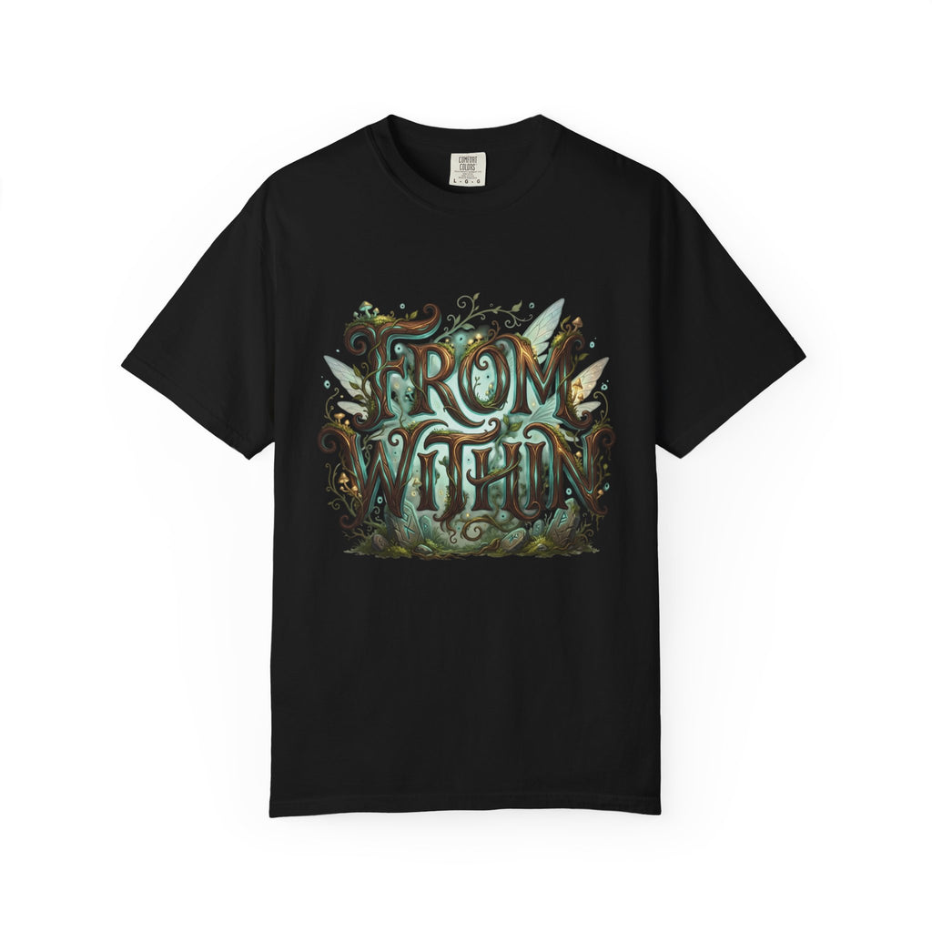 PRB From Within T-shirt | Nature Typography Forest Illustration by Power Runs Black