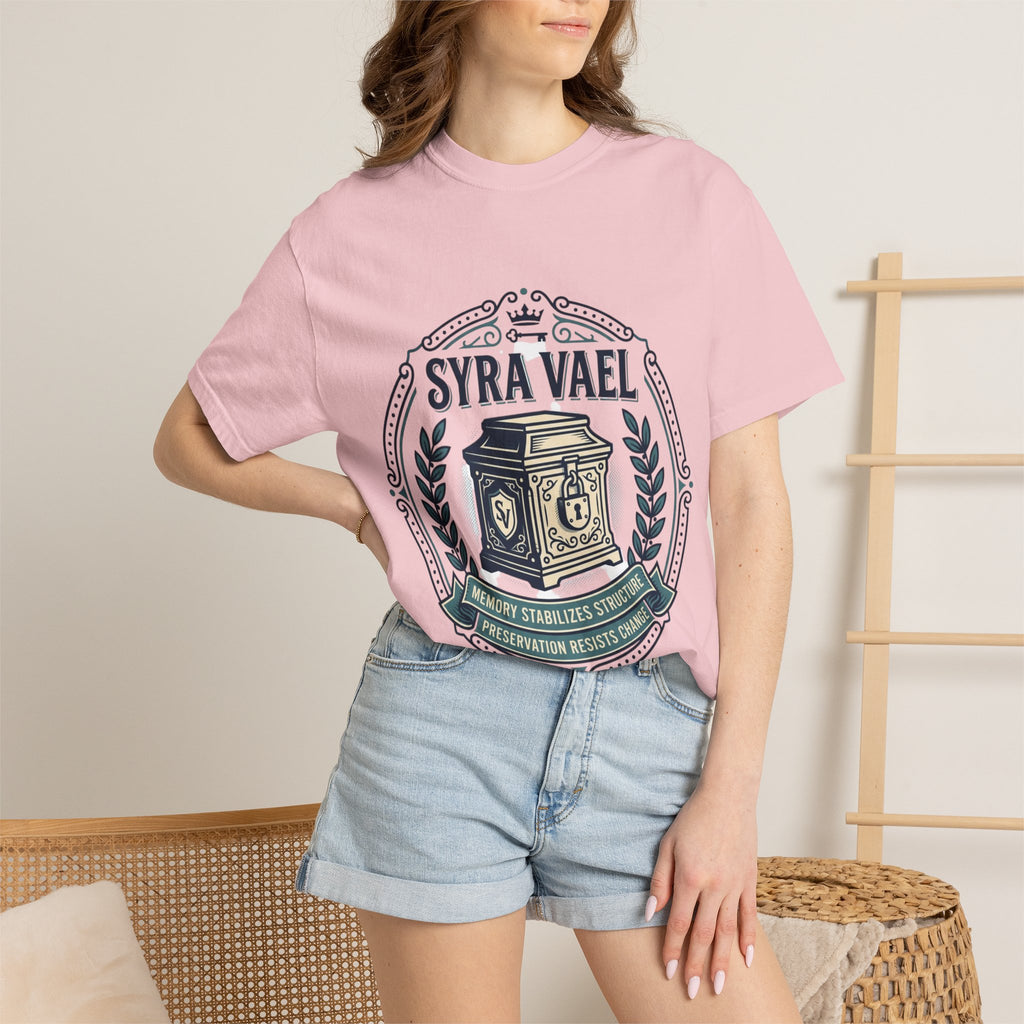 Power Runs Black PRB — Syra Vael Vintage Crest Tee by Power Runs Black
