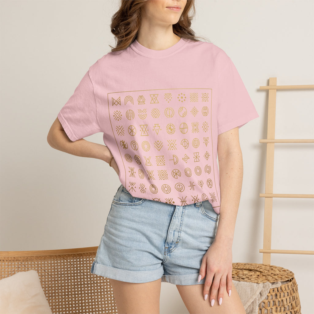 PRB Symbol Grid Graphic Tee — Garment-Dyed Heavyweight Cotton | Power Runs Black by Power Runs Black