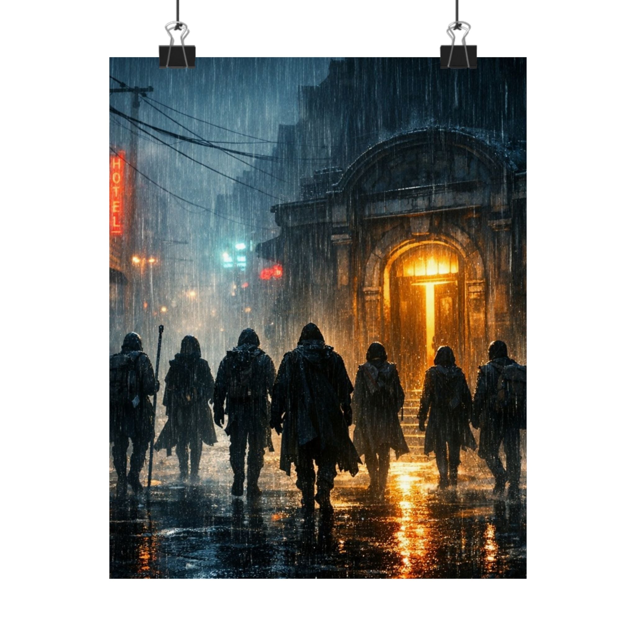 Power Runs Black PRB The Starbound Seven Matte Vertical Posters by Printify