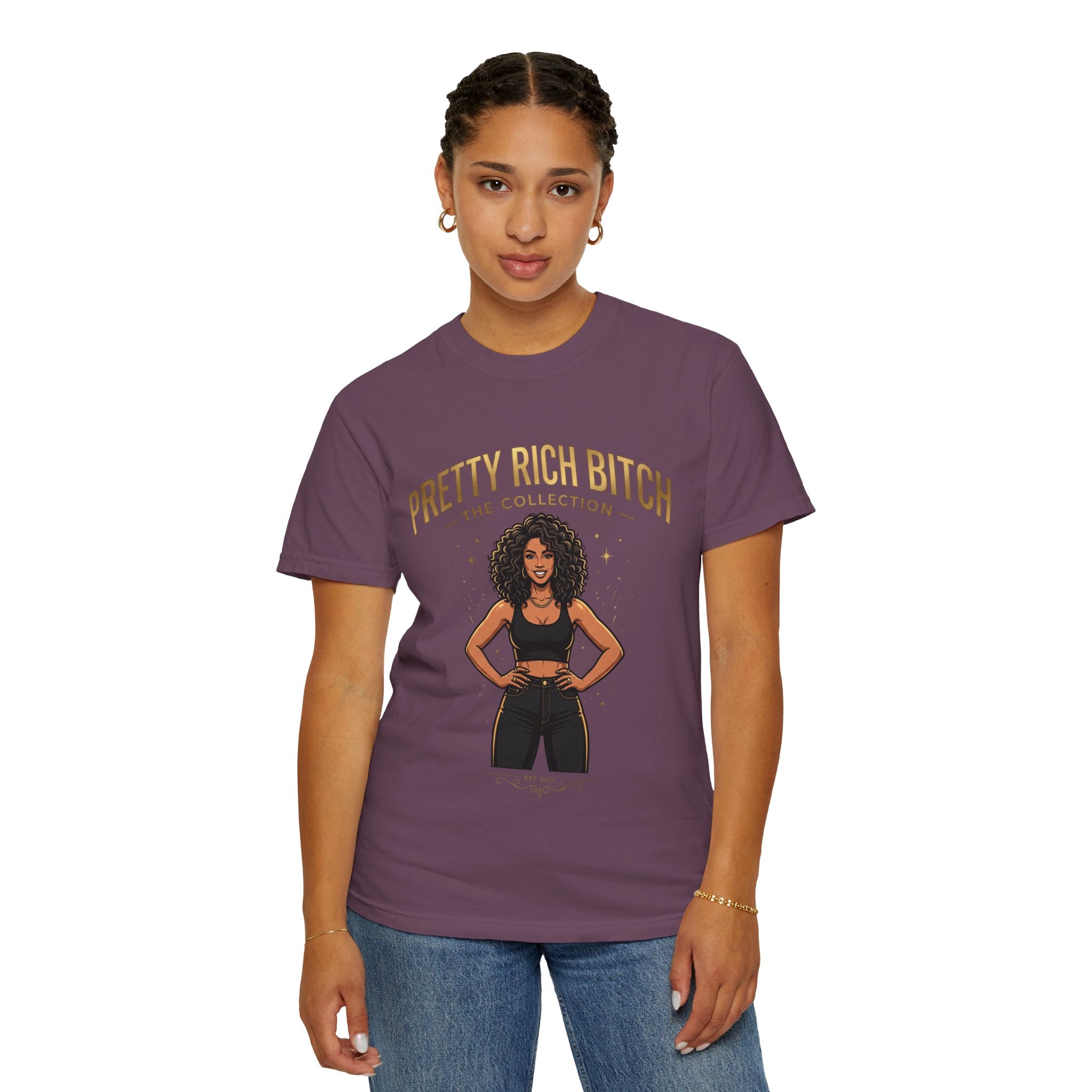 Pretty Rich Bitch The Collection by PRB T-Shirt — Empowered Black Woman Graphic Tee by Power Runs Black