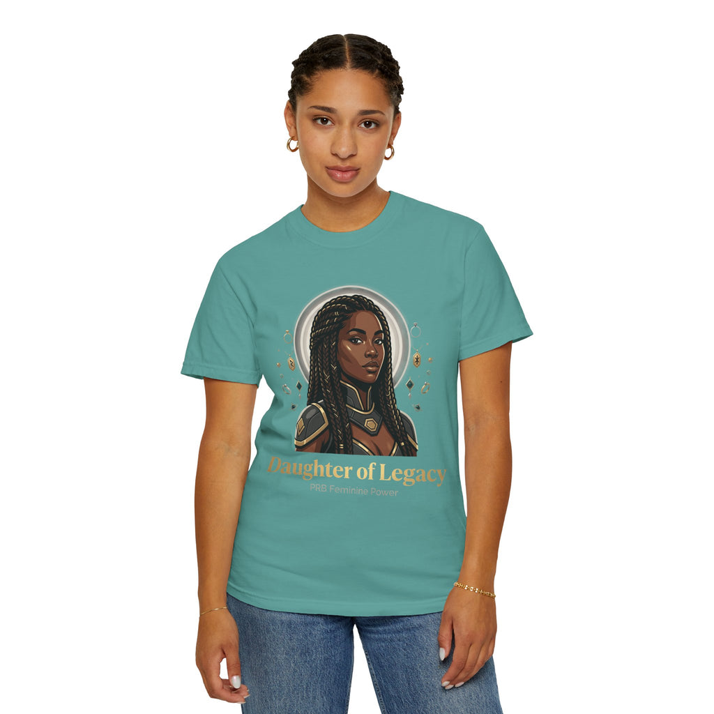 PRB Daughter of Legacy Graphic T-Shirt | Afrocentric Heroine Portrait Tee by Printify