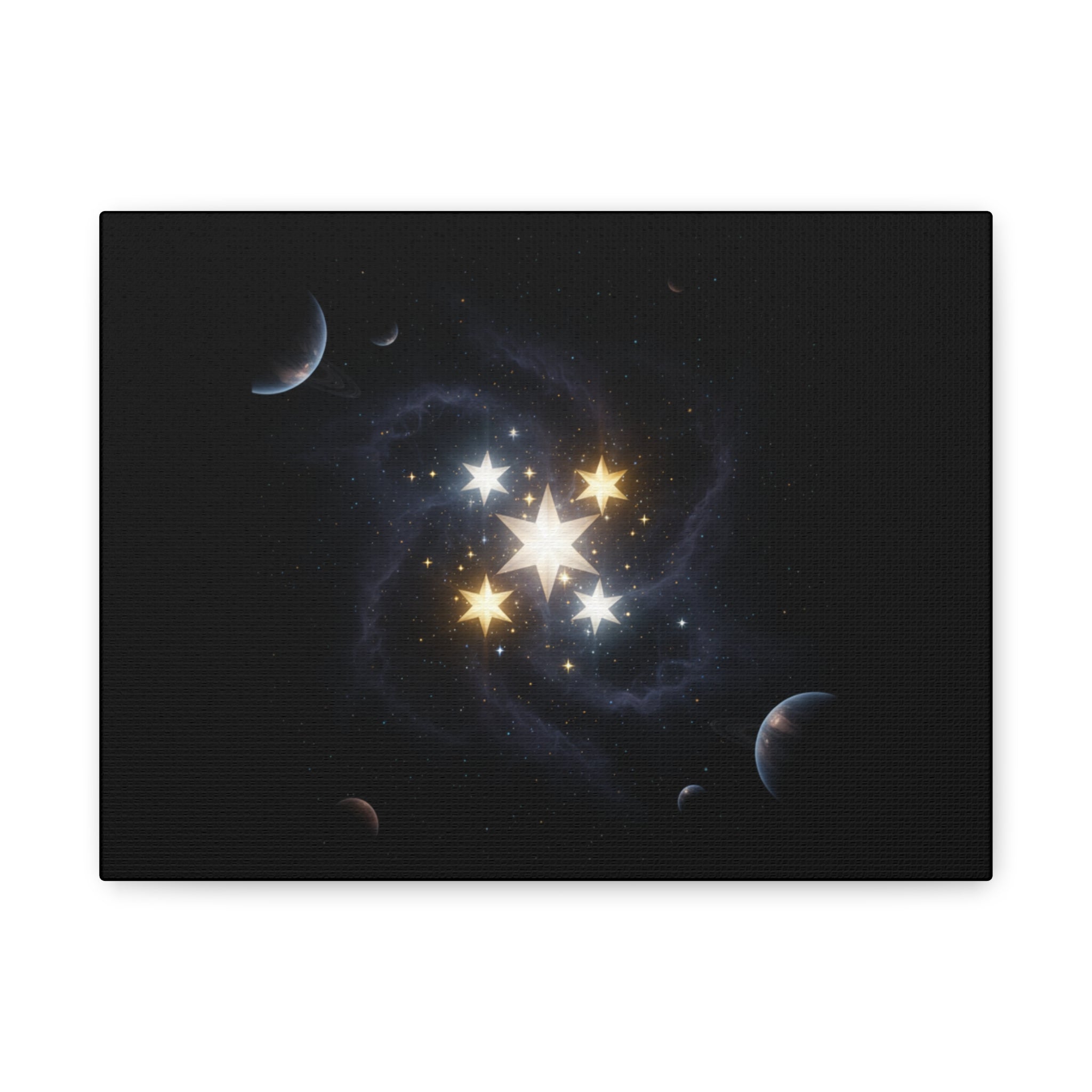 PRB Celestial Star Cluster Matte Canvas Print — Cosmic Planets Wall Art by Printify