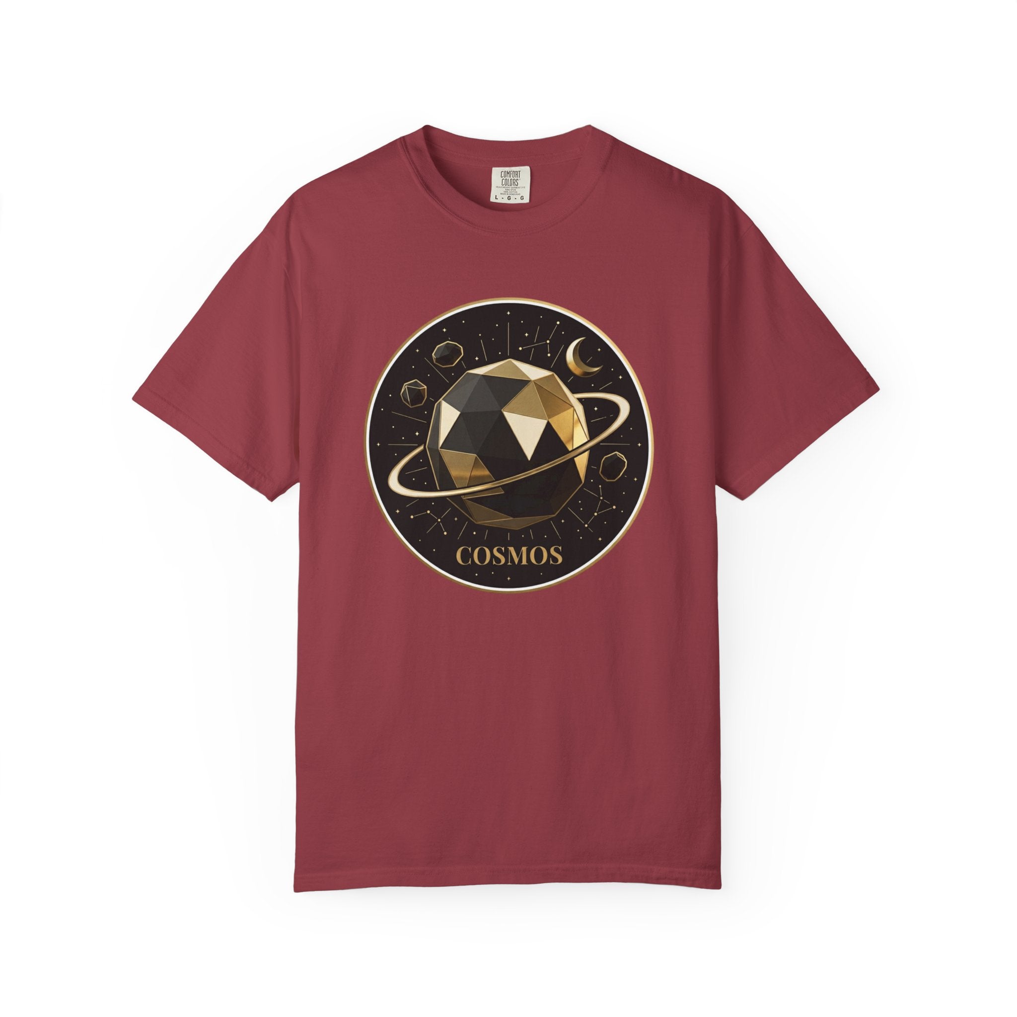 PRB Cosmos Geometric Planet T-Shirt by Power Runs Black