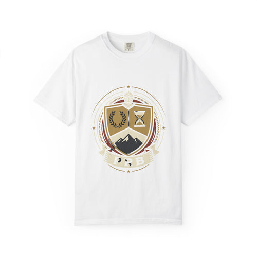 Adventure Crest Emblem T-Shirt | Vintage Mountain Badge Graphic Tee by Printify