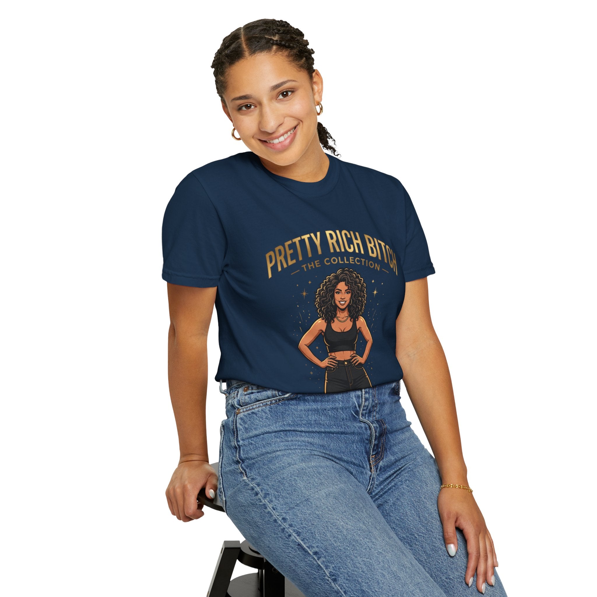 Pretty Rich Bitch The Collection by PRB T-Shirt — Empowered Black Woman Graphic Tee by Power Runs Black
