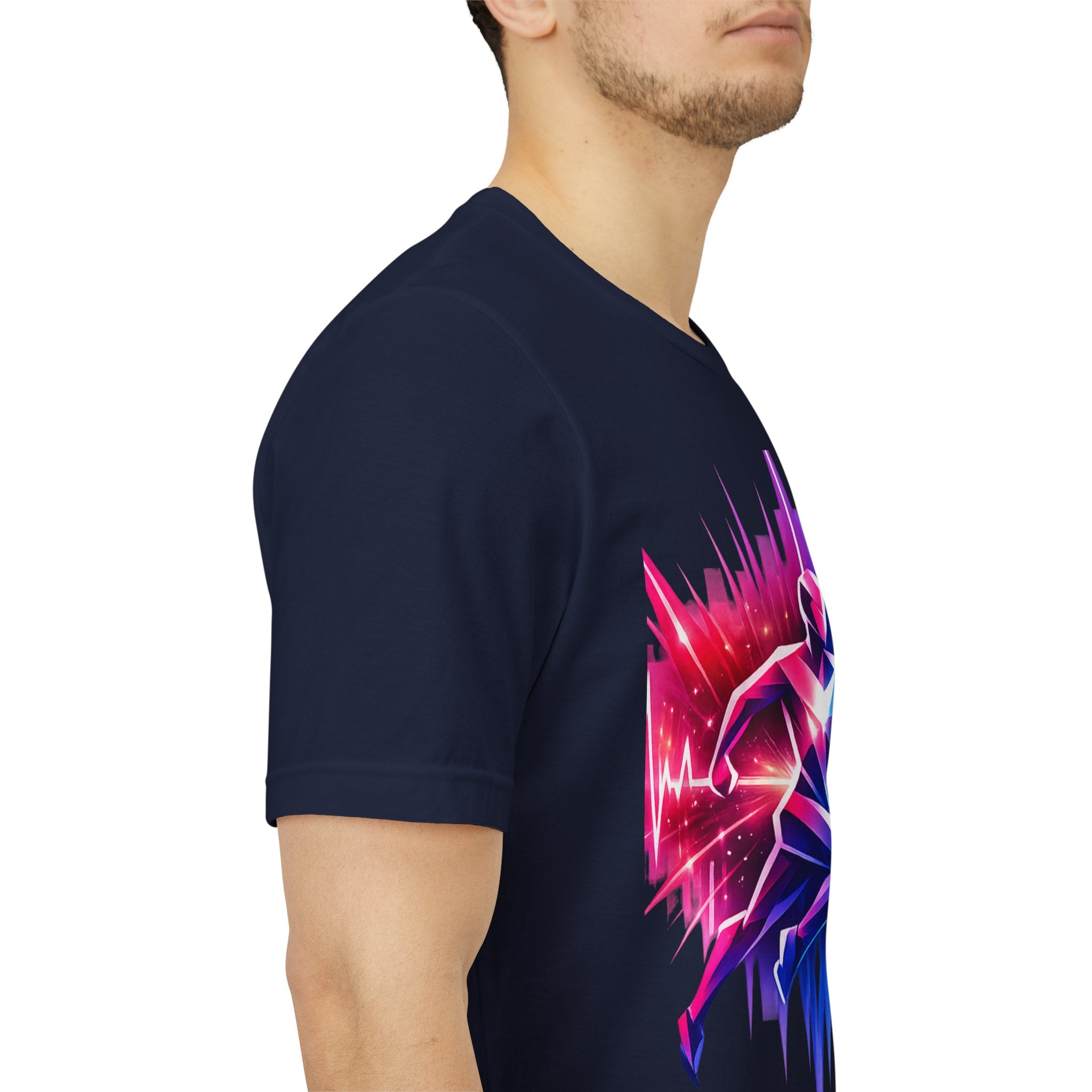 Power Runs Black PRB Running Pulse Graphic Tee — Neon Runner Heartbeat Sports T‑Shirt by Power Runs Black