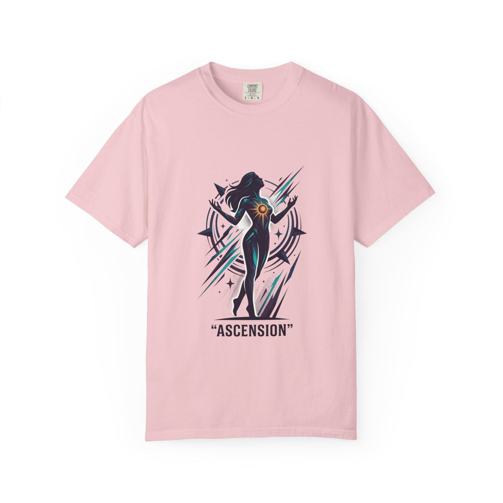 Power Runs Black PRB Ascension Graphic T-Shirt — Cosmic Silhouette Tee by Printify