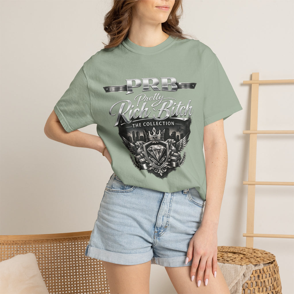 PRB Rebel Biker Crest T-Shirt | Vintage Motorcycle Emblem Tee by Power Runs Black