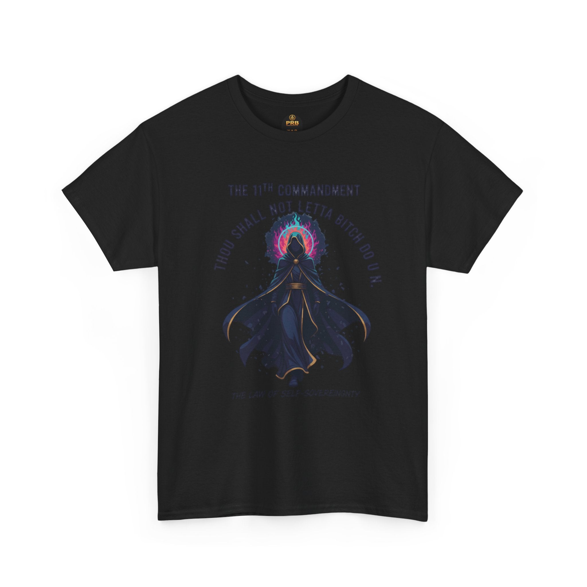 PRB Witchy Raven Graphic Tee — "Thou Shall Not Letta Bitch Do U N" by Power Runs Black