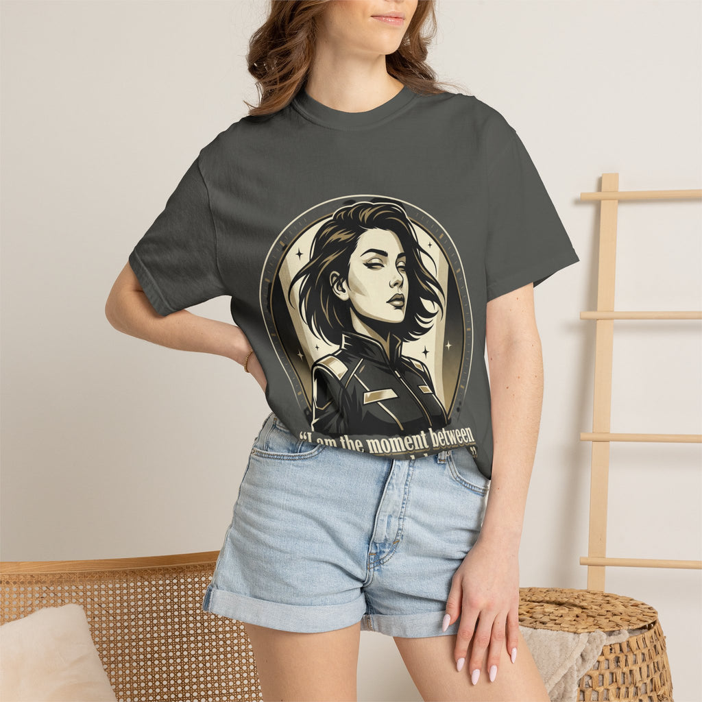 Power Runs Black Retro Space Captain Portrait T-Shirt — 'Fearless Commander' Graphic Tee by Power Runs Black
