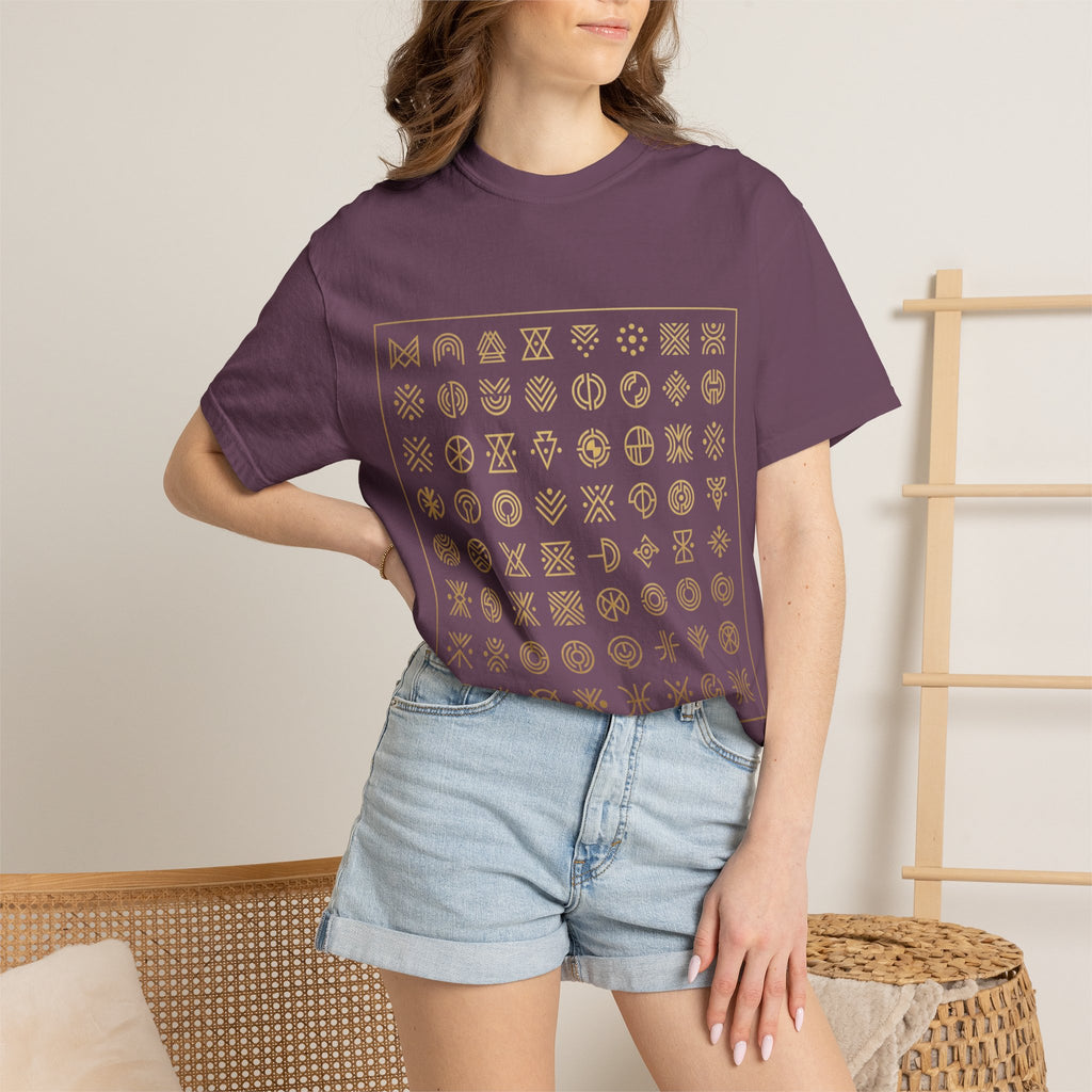 PRB Symbol Grid Graphic Tee — Garment-Dyed Heavyweight Cotton | Power Runs Black by Power Runs Black