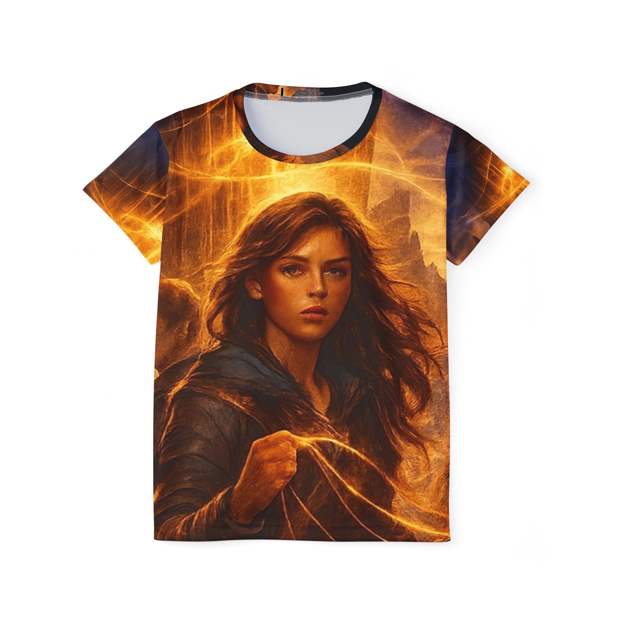 PRB Fiery Sorceress Illustration Jersey | Women's Sports Jersey by Power Runs Black