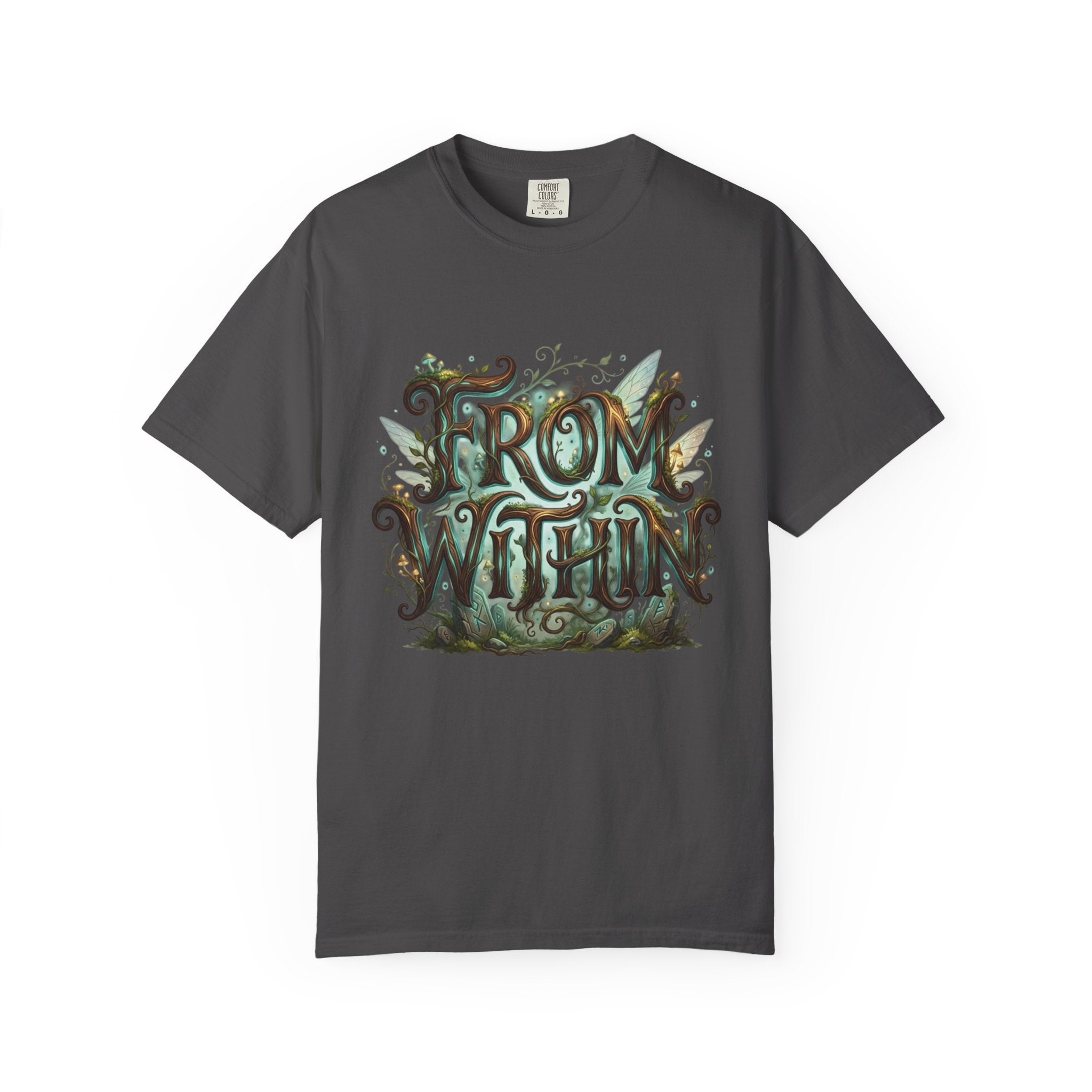 PRB From Within T-shirt | Nature Typography Forest Illustration by Power Runs Black