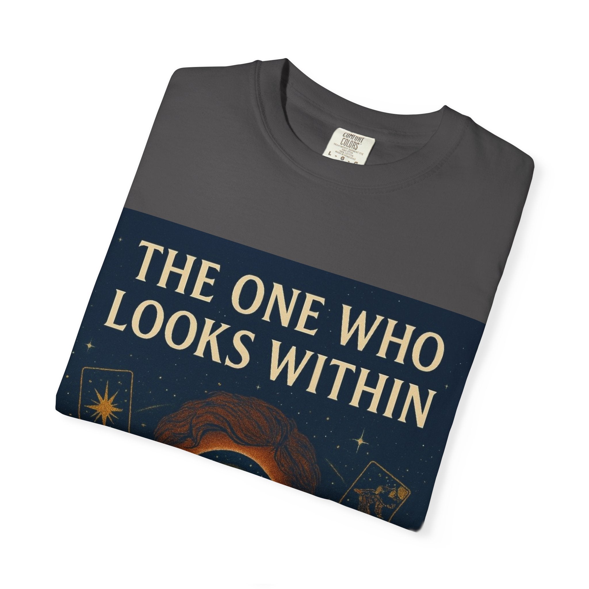 PRB Tarot Eye T-Shirt — "The One Who Looks Within" Mystical Graphic Tee by Power Runs Black