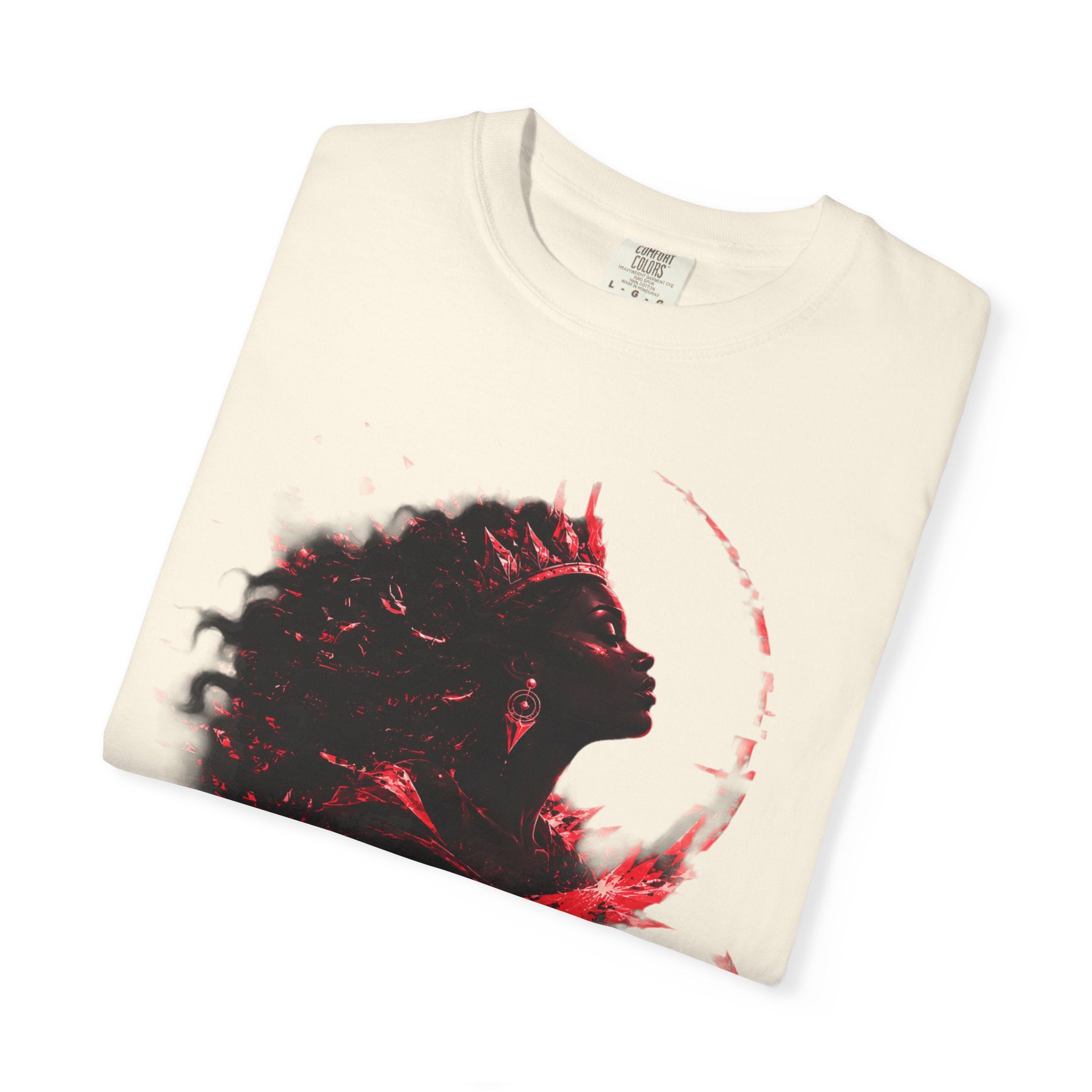 Power Runs Black Crown T-Shirt | Gothic Silhouette Artwork by Power Runs Black