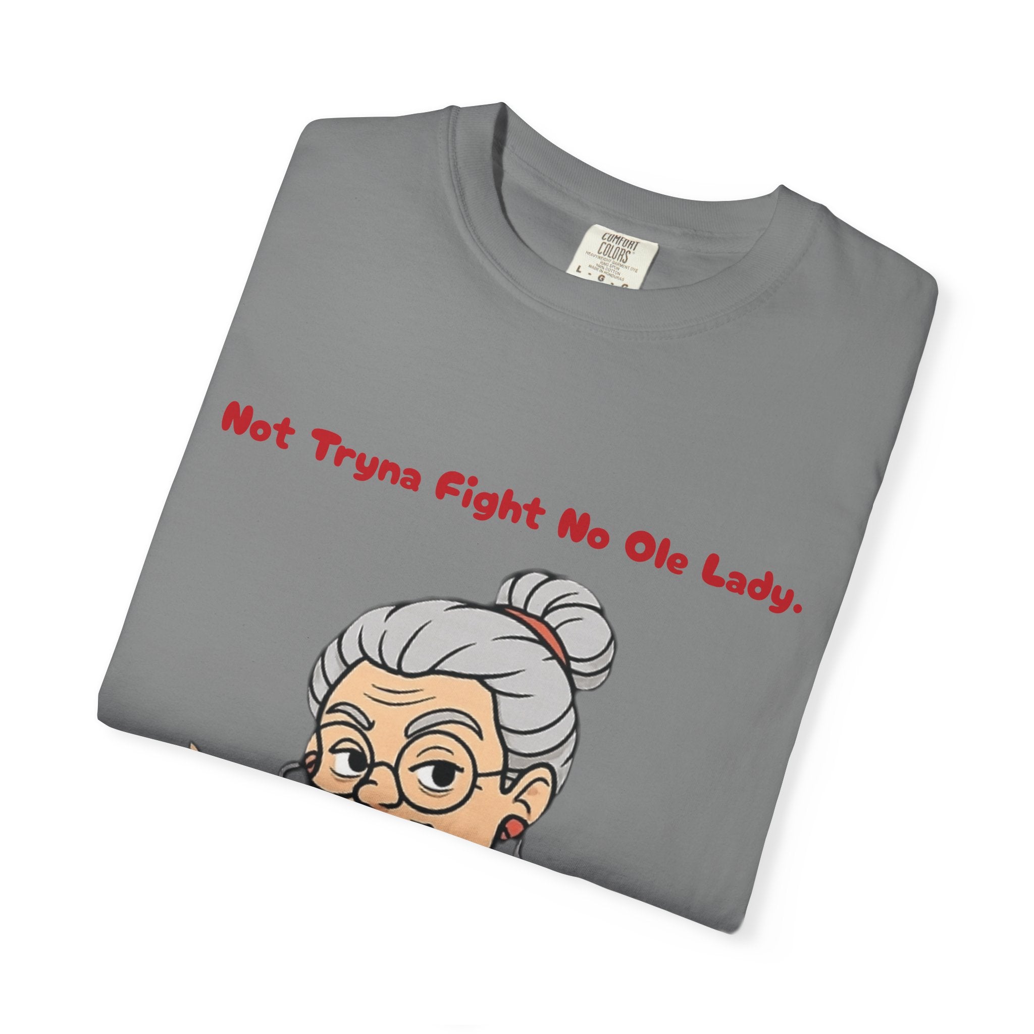 PRB Not Tryna Fight No Ole Lady T-shirt | Funny Grandma Graphic Tee by Printify
