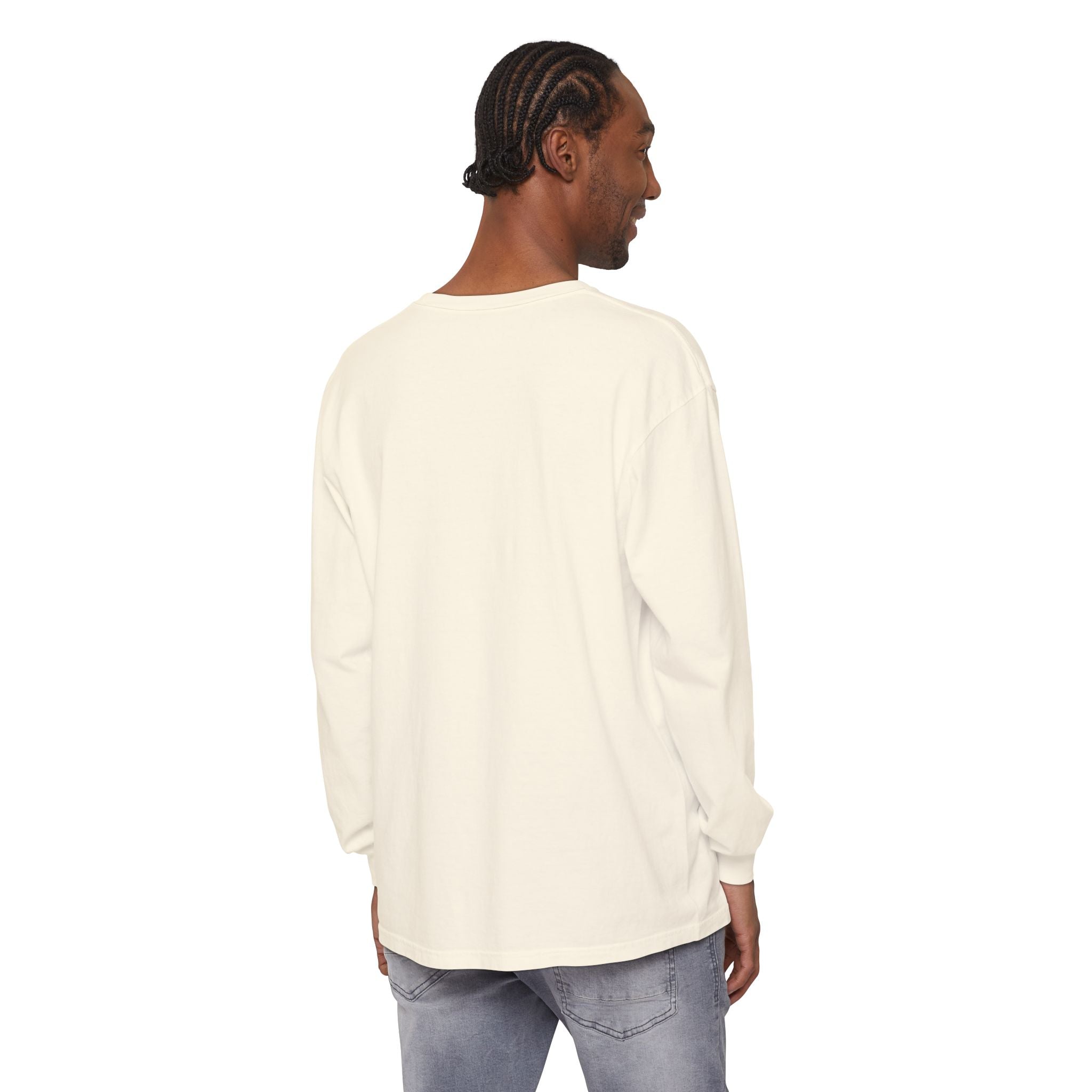 PRB Neon City Skyline Long Sleeve Shirt | Urban Nightscape Illustration by Power Runs Black