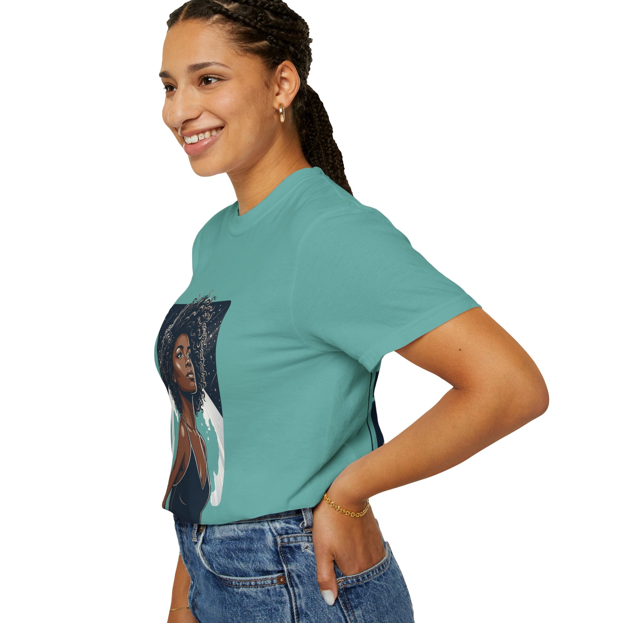 Pretty Rich Bitch The Collection by PRB T-Shirt — Afro Woman Graphic Tee by Power Runs Black