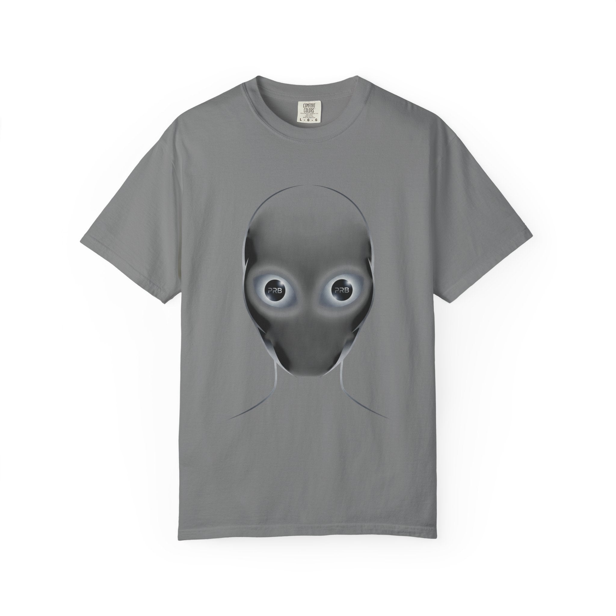 Printify Alien Head Graphic T-Shirt — Surreal Sci‑Fi Face Tee - T-Shirt
