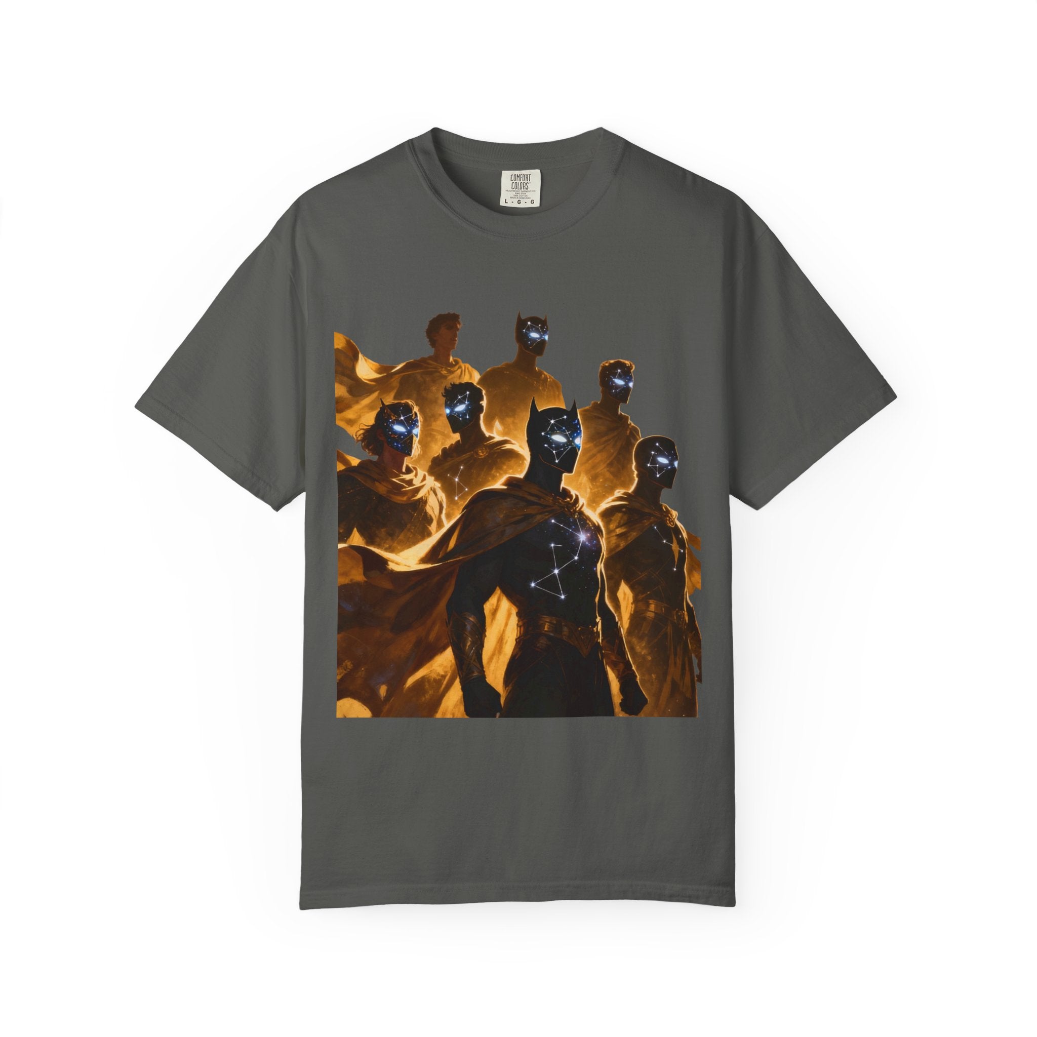 PRB Cosmic Heroes Graphic Tee (Golden Cloaks & Starry Faces) by Power Runs Black