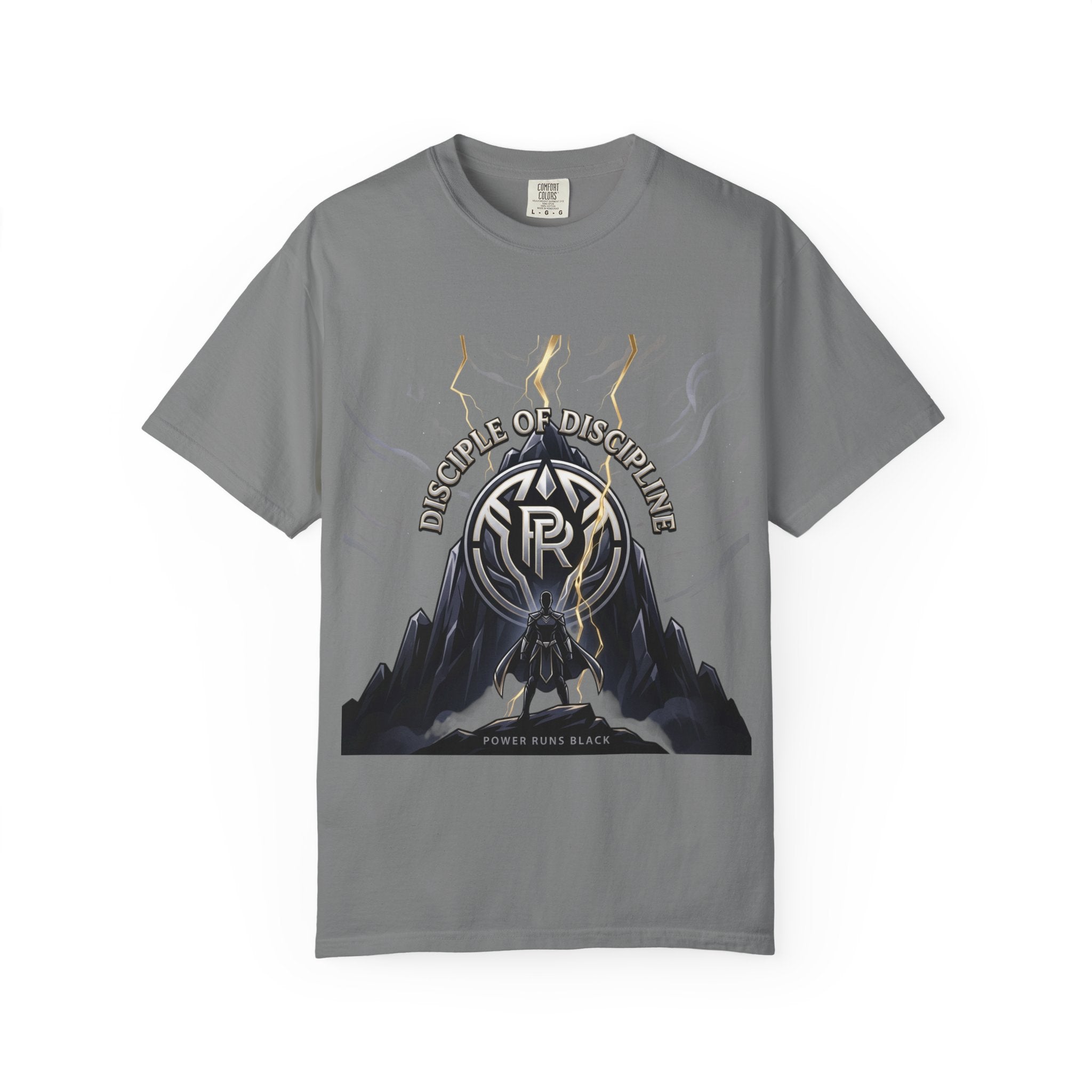 Printify PRB Disciple of Discipline logo mountain graphic T-Shirt | Crest emblem tee - T-Shirt